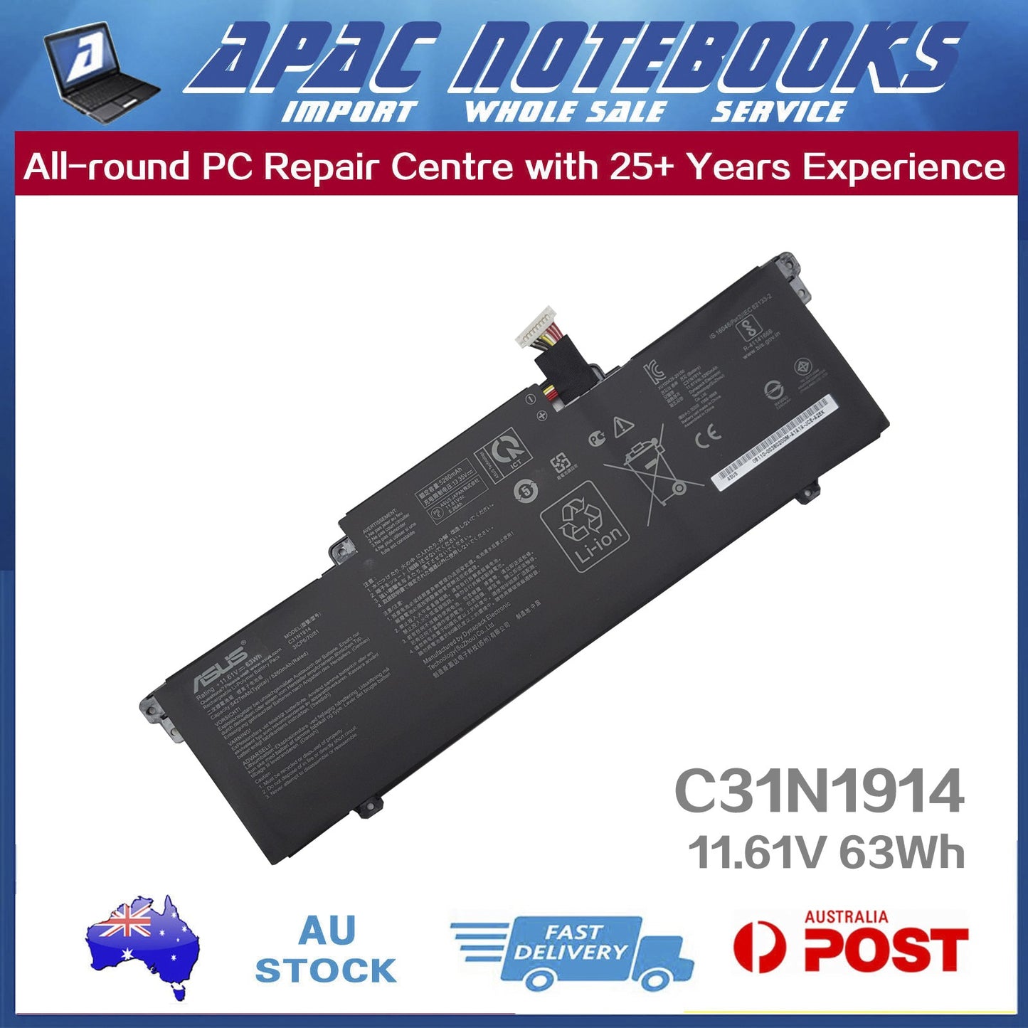 Genuine ASUS Battery C41N1914 Zenbook 14 UM425QA/UAZ UX435E UX435EA/EAL/EG/EGL