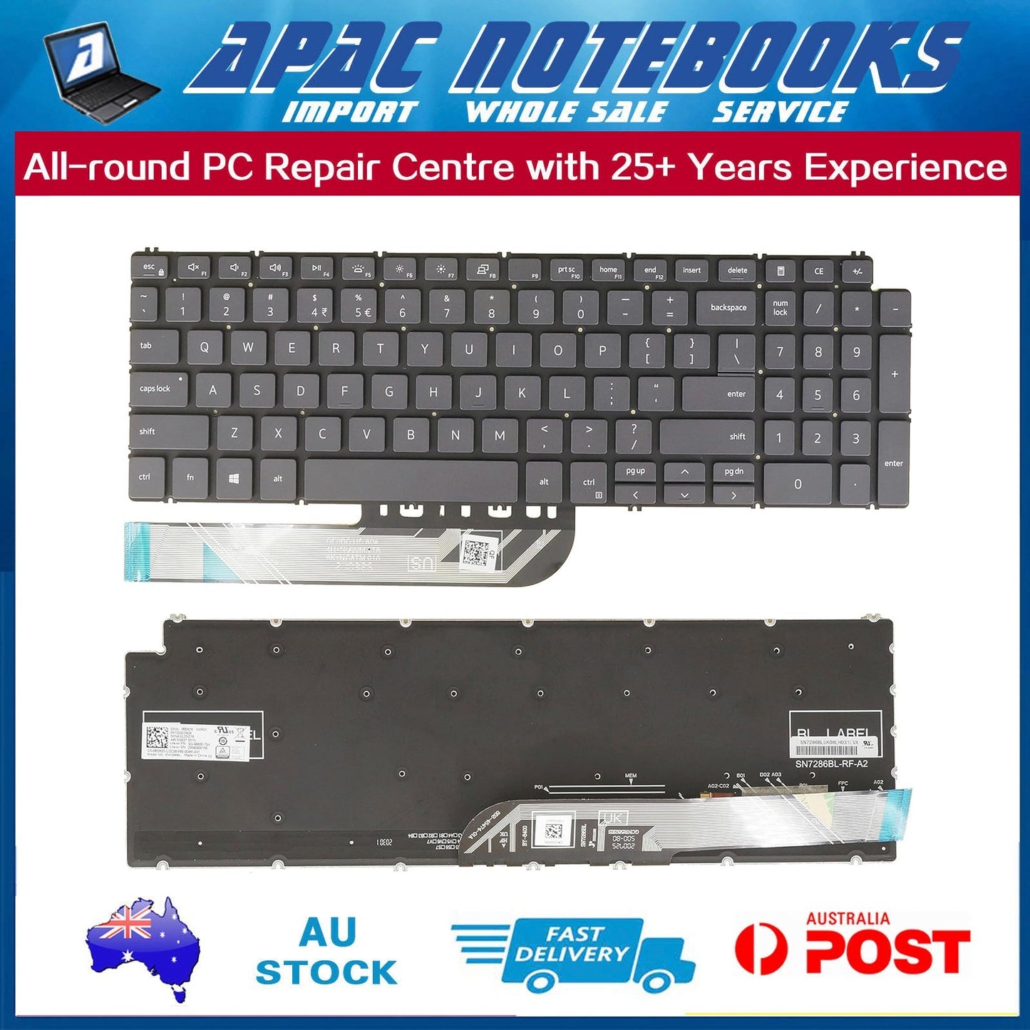 Backlit Keyboard for Dell Vostro 3500 3501 5501 5502 5590 7500 7590