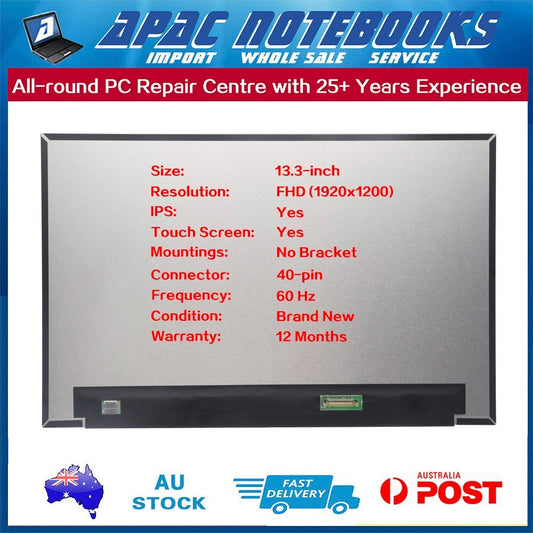 13.3" FHD (1920x1080) LED Touch Screen for R133NWF4 R4 D/PN 095Y68