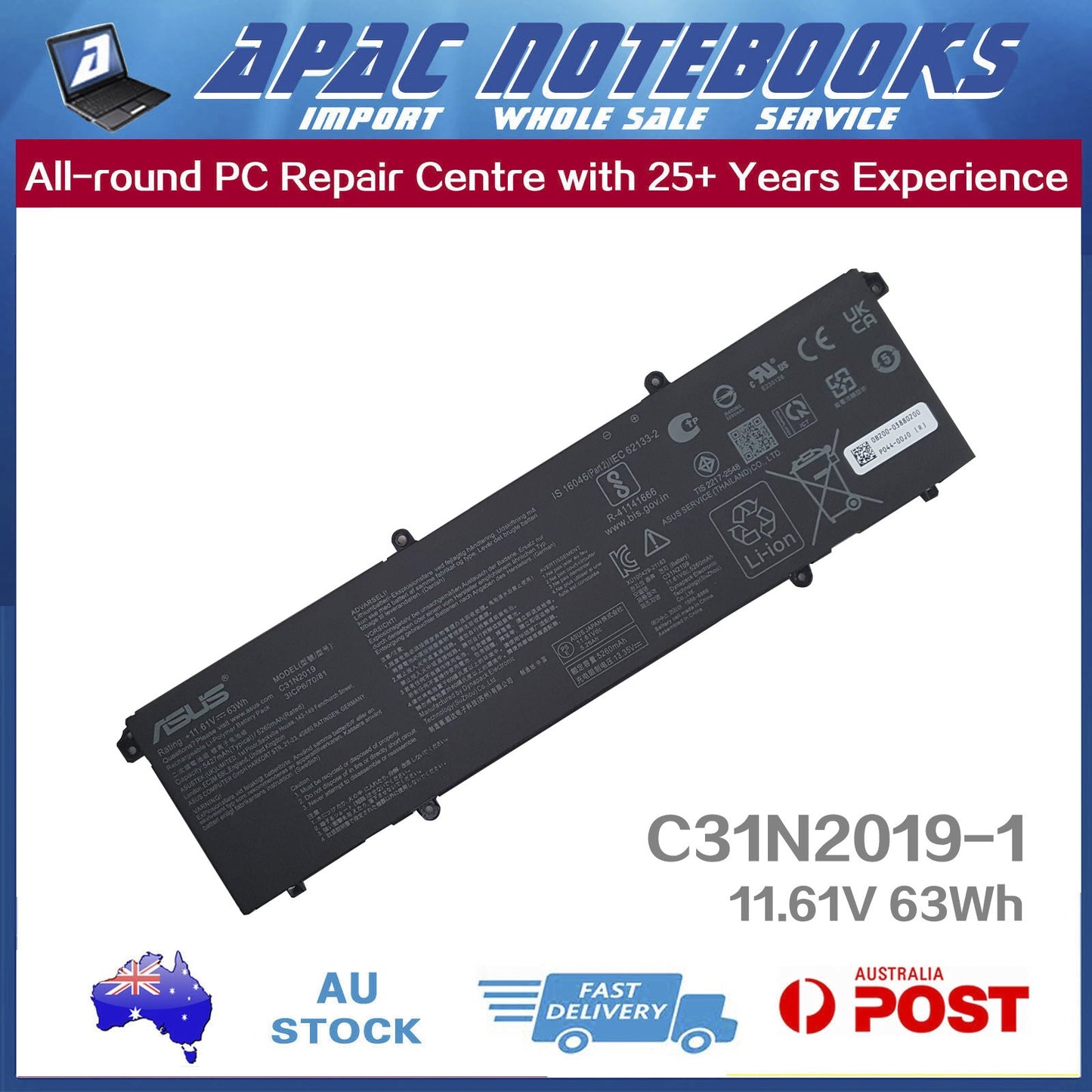 Genuine ASUS Battery Vivobook S14 K3402Z M3402Q M3402R S15 K3502Z M3502Q/R 63Wh