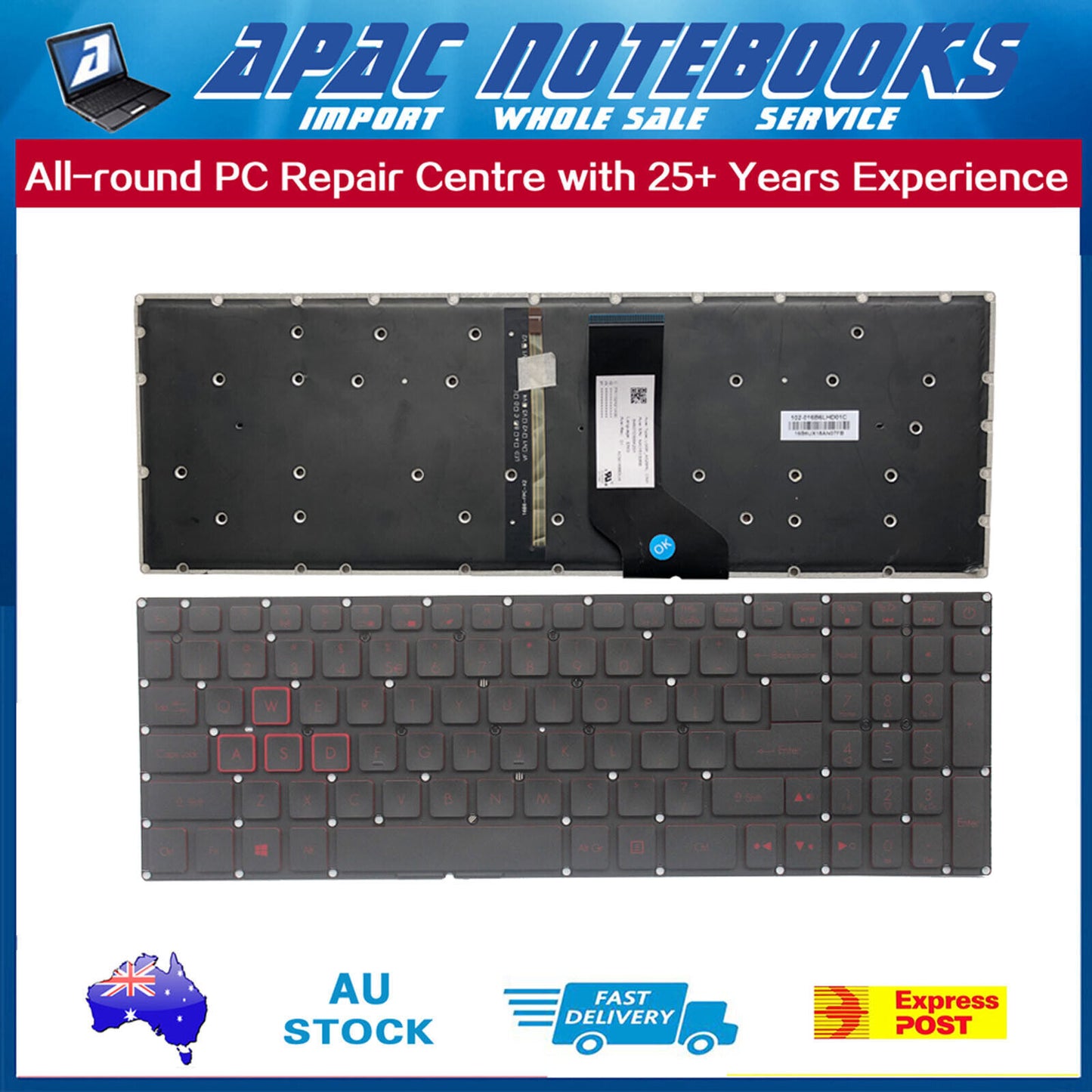 Keyboard Backlit for Acer Nitro 5 AN515-41 AN515-42 AN515-51 AN515-52 AN515-53