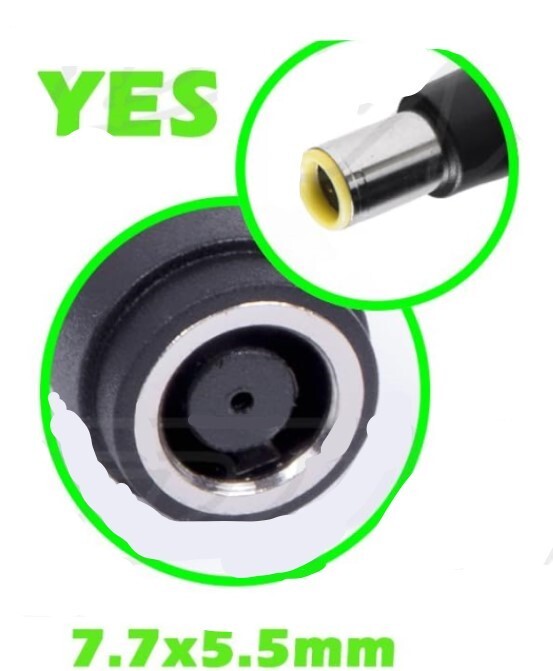 Lenovo Tip Adapter Connector/ Converter Round (7.7 X 5) to Slim Square Tip