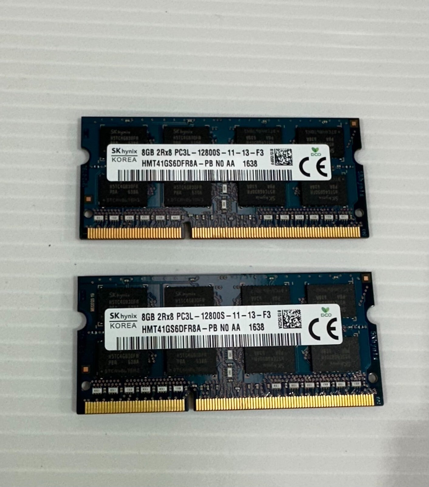 8GB SK hynix DDR3L Laptop RAM Memory PC3L-12800S (2 piece Bundle Sales)