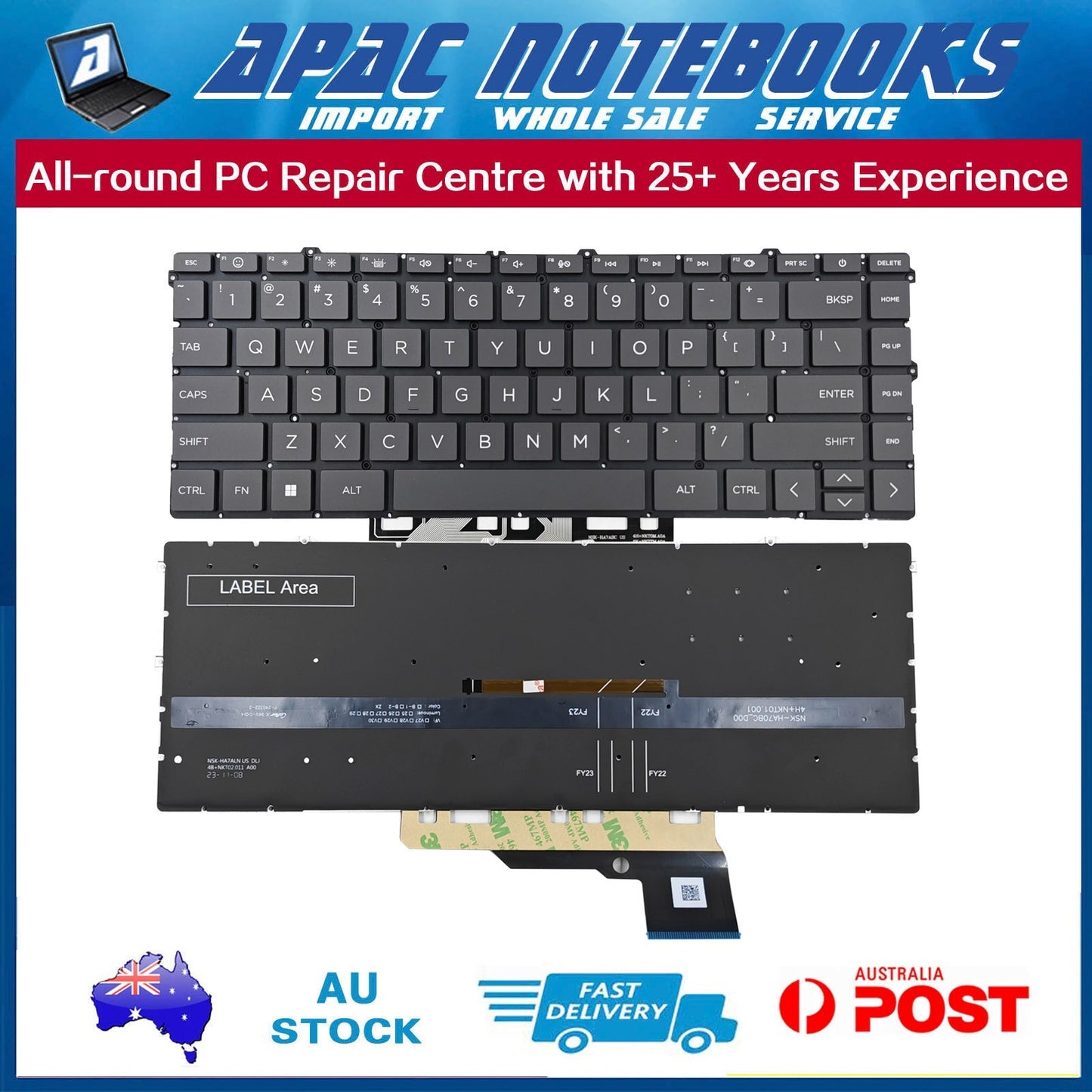 Backlit Keyboard HP Envy x360 15-fe 15-fh 2in1
