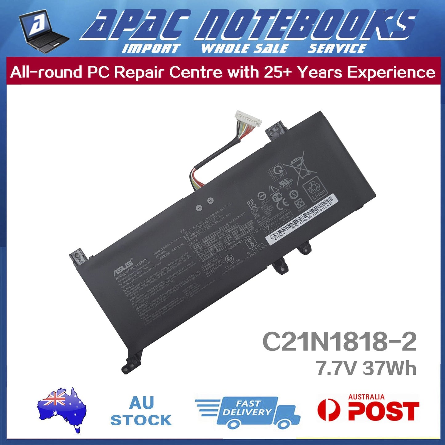 Genuine ASUS Battery Vivobook 14 D415 F415 M415 S415 X415 A416 S14 S416 37Wh