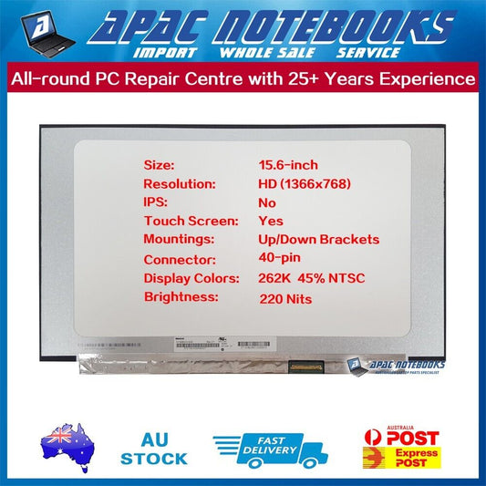 15.6" HD 40Pin No Bracket LED Touch Screen B156XTK02.0 H/W:4A