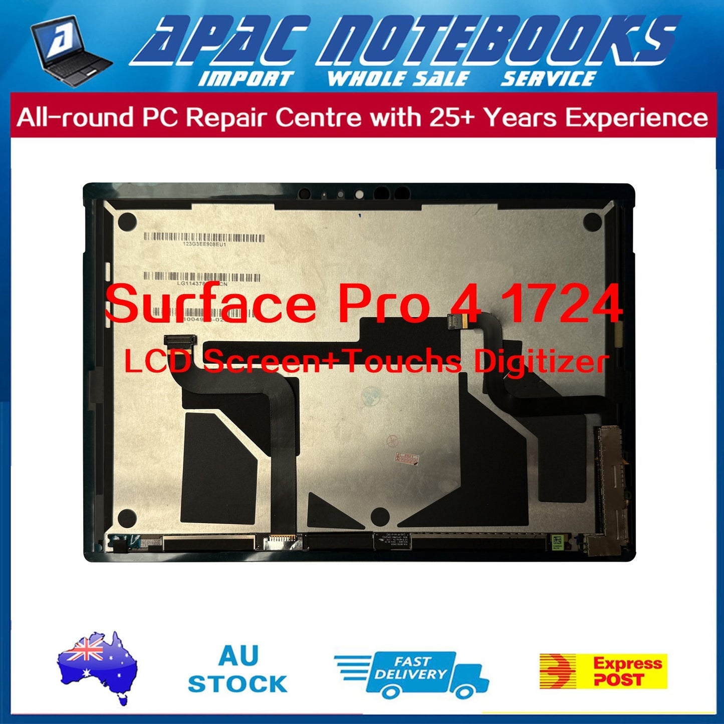 Microsoft Surface Pro 4 1724 LED Touch Screen Digitizer Assembly