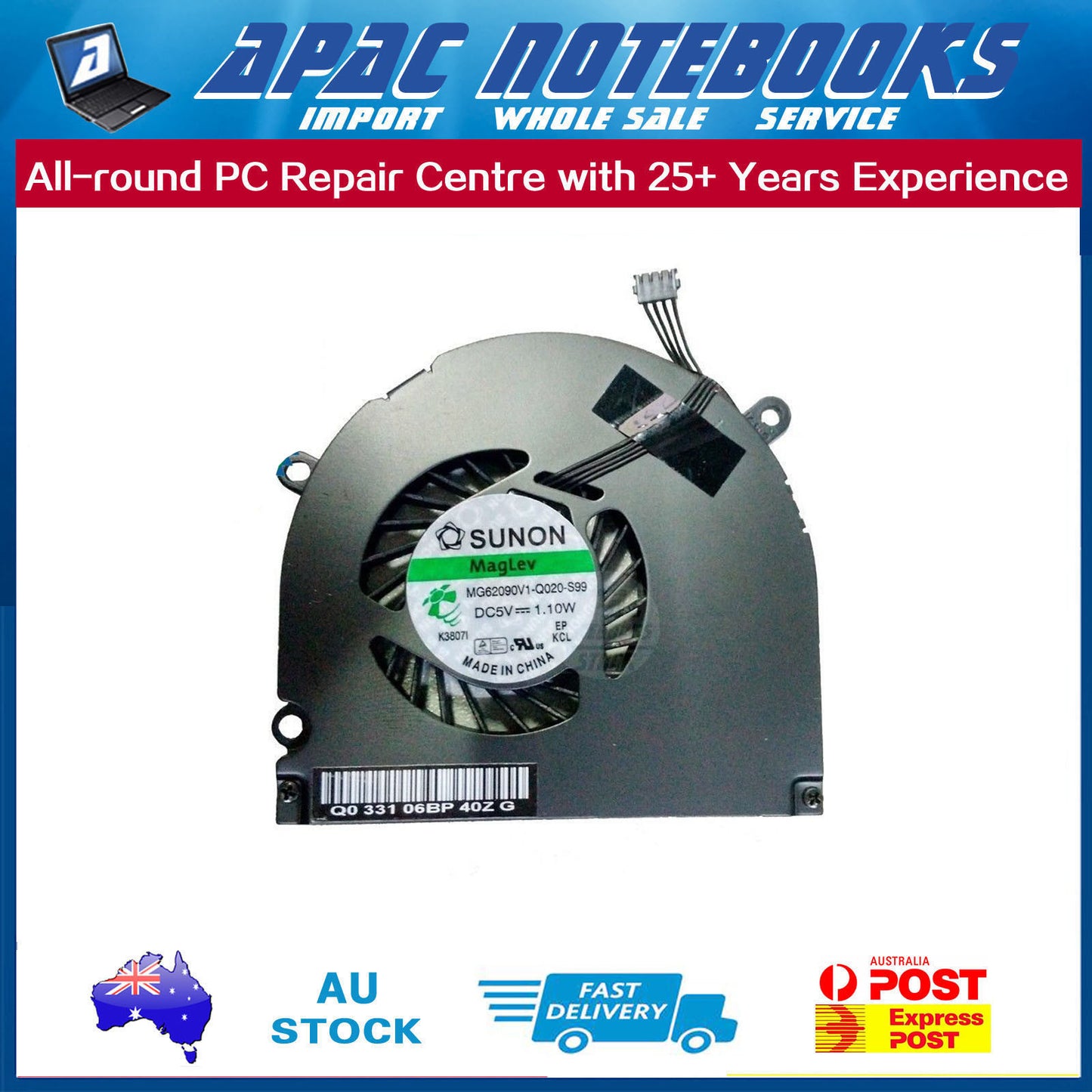 NEW CPU Cooling FAN Pro UNIBODY 15" A1286 RIGHT #02.E