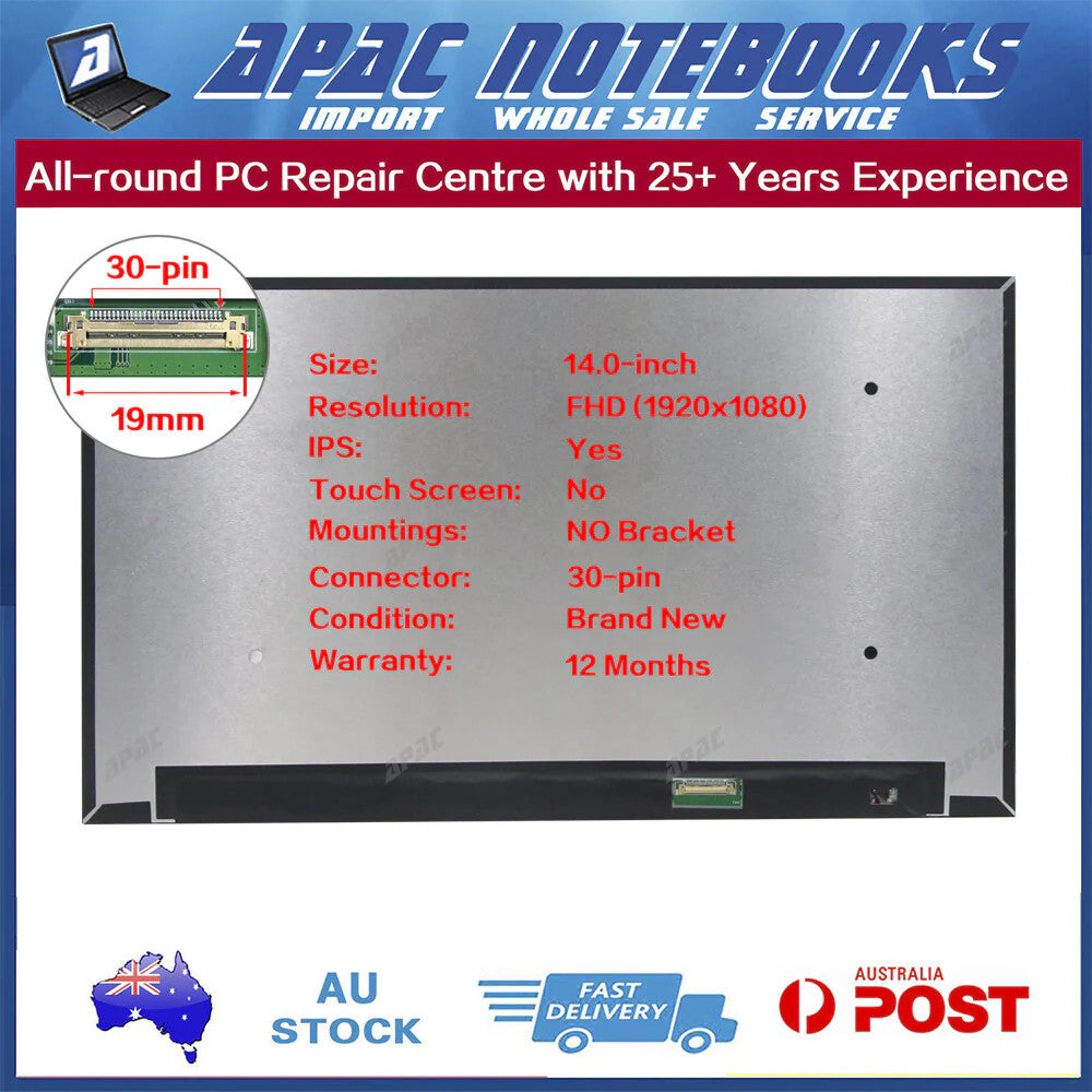 14.0" FHD IPS LED Screen NV140FHM-N4P NV140FHM-N4T NV140FHM-N4U No Bracket