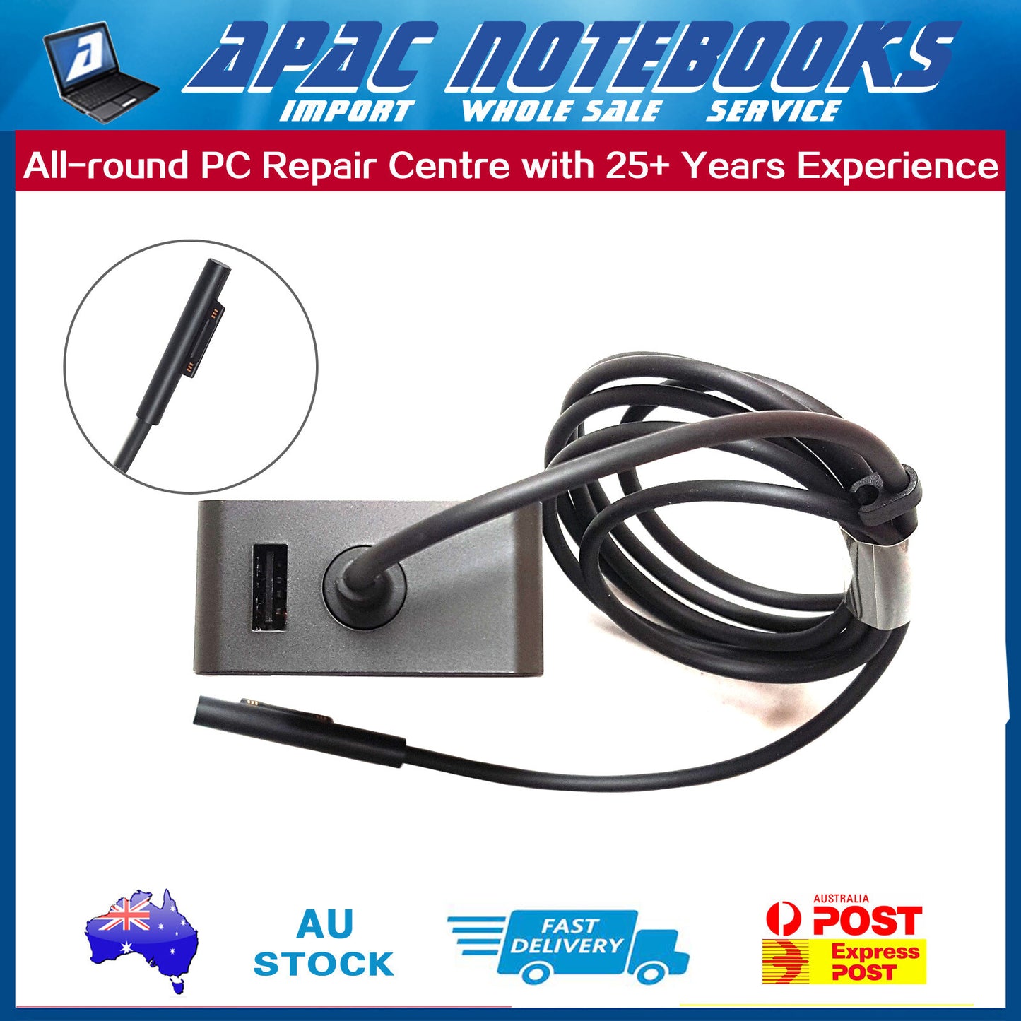 65W 15V-4A 5V-1A AC Adapter AC Charger for Microsoft Surface Book 1706 Pro 4