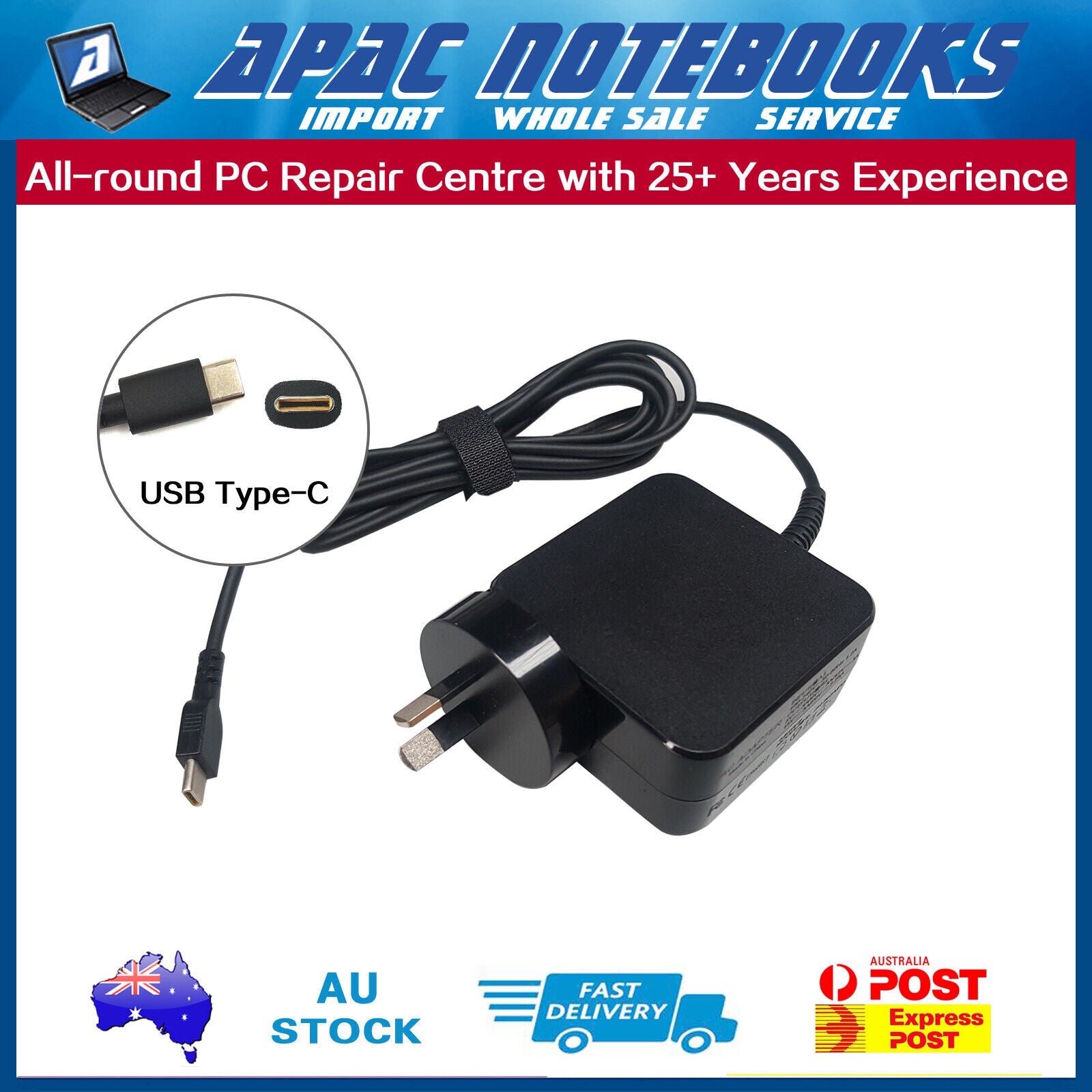 45W USB Type-C AC Adapter Charger For Acer Chromebook 514 CB514-1H CB514-1HT