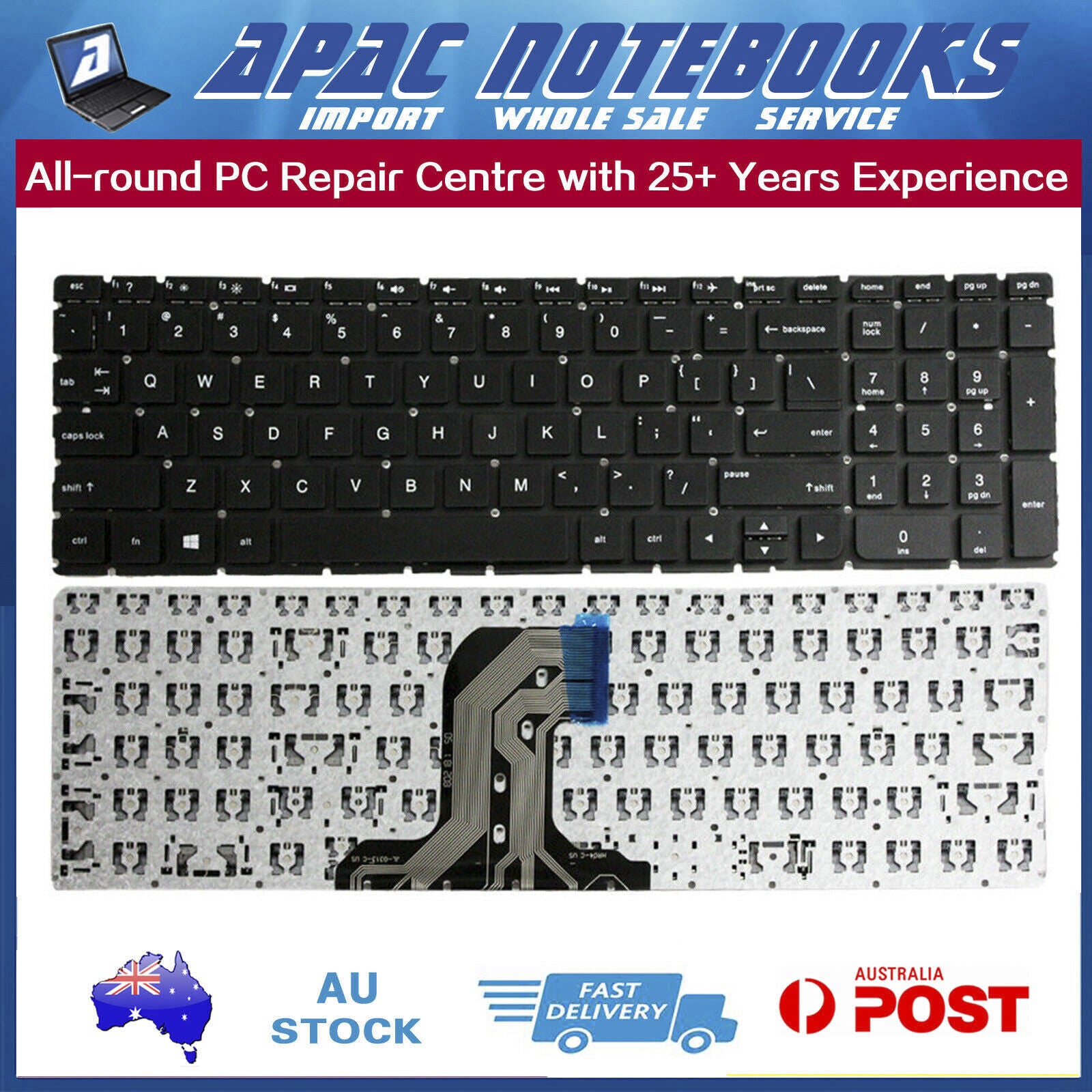 Keyboard Without Frame For HP Notebook 17-x000 Series