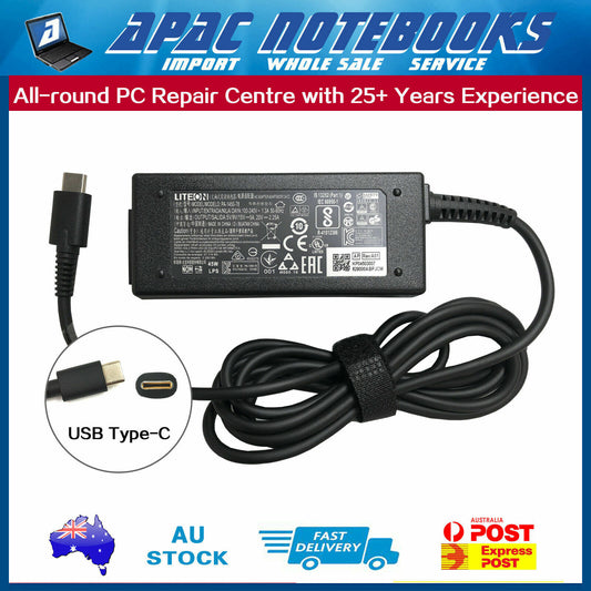 Genuine 45W USB Type-C AC Adapter Charger Acer Chromebook CP713 CP731 CP733