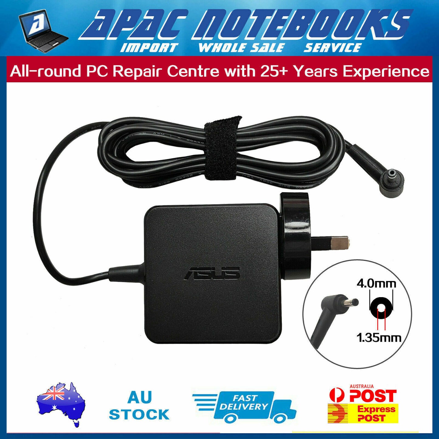 Genuine Charger Asus X509F X509FA X509FAC X509FB X509FJ X509FL 45W 4.0x1.35mm