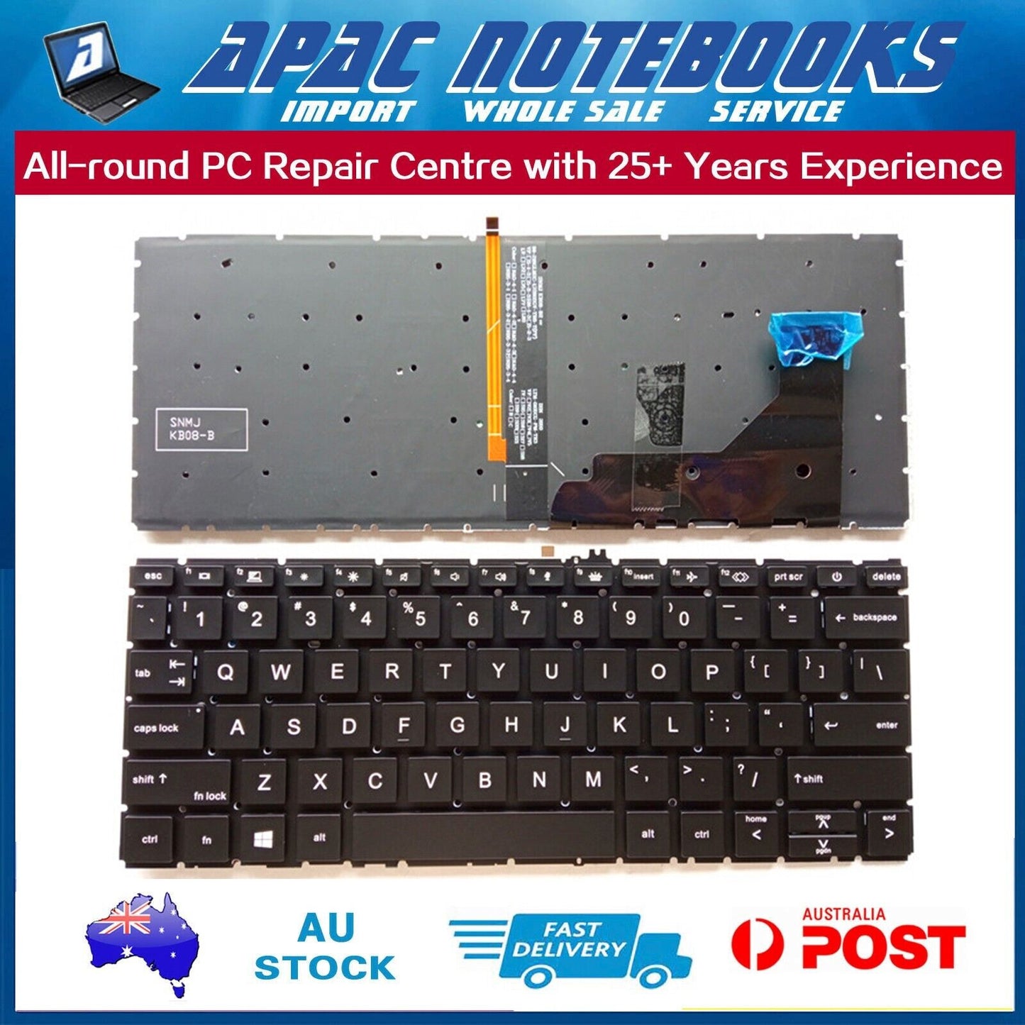 Backlit Keyboard for HP EliteBook 830 G7 830 G8 835 G7