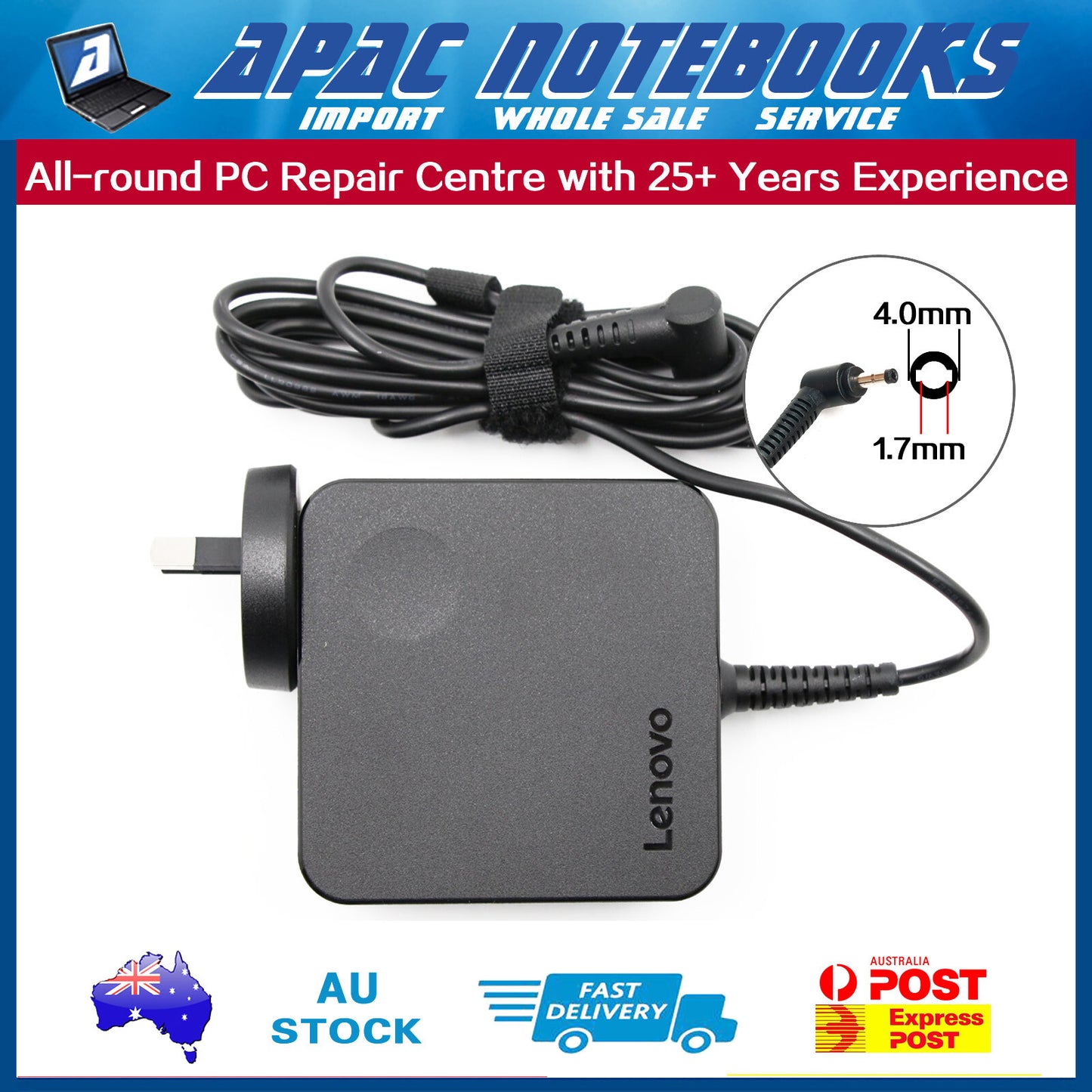 Genuine 65W AC Adapter Charger for Lenovo V14 G4 ABP AMN IAH IAN IRU V14 G5 IRL