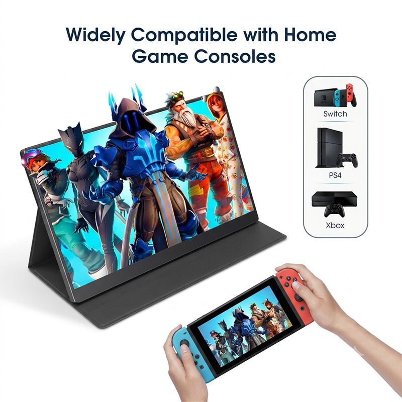 Portable Monitor 15.6" FHD 1080P USB-C HDMI IPS External Display Laptop MacBook