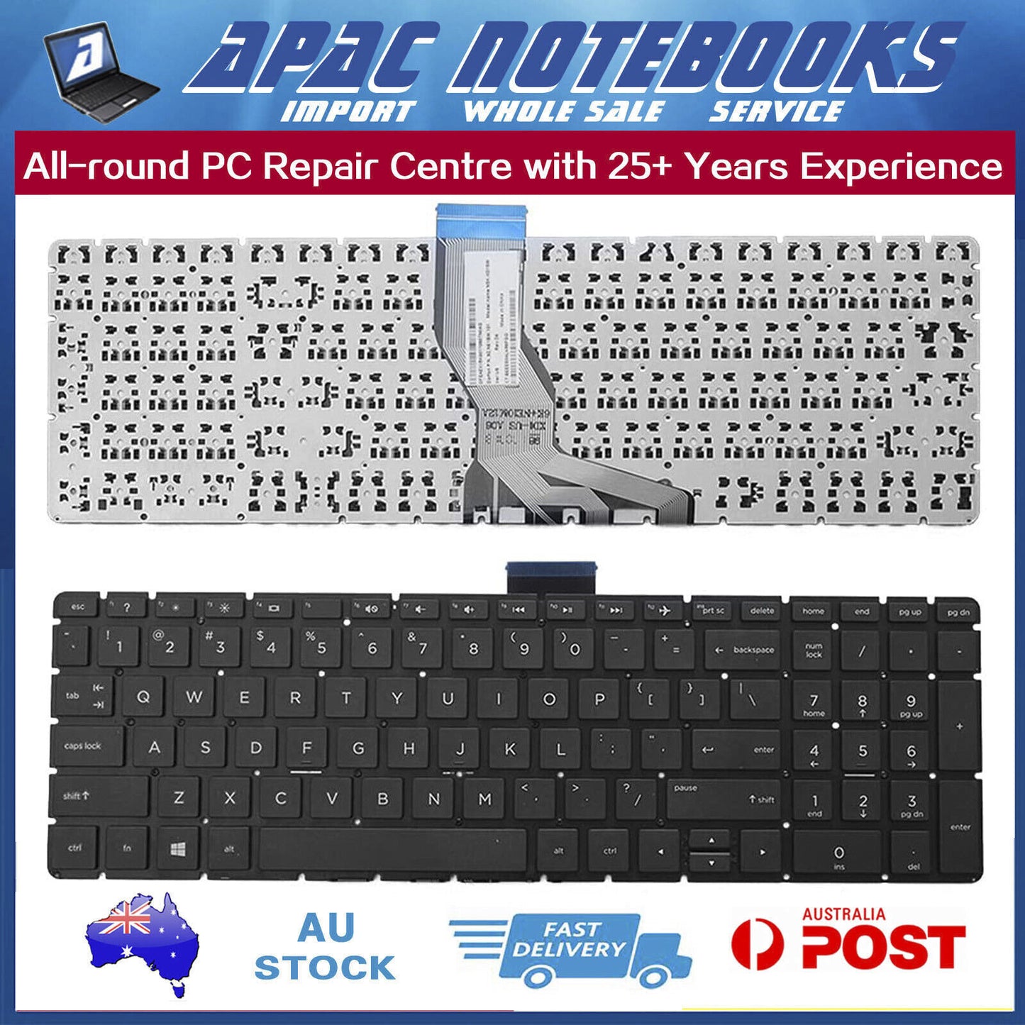 Genuine Keyboard Without Frame For HP 15q-bu000 15q-bu100