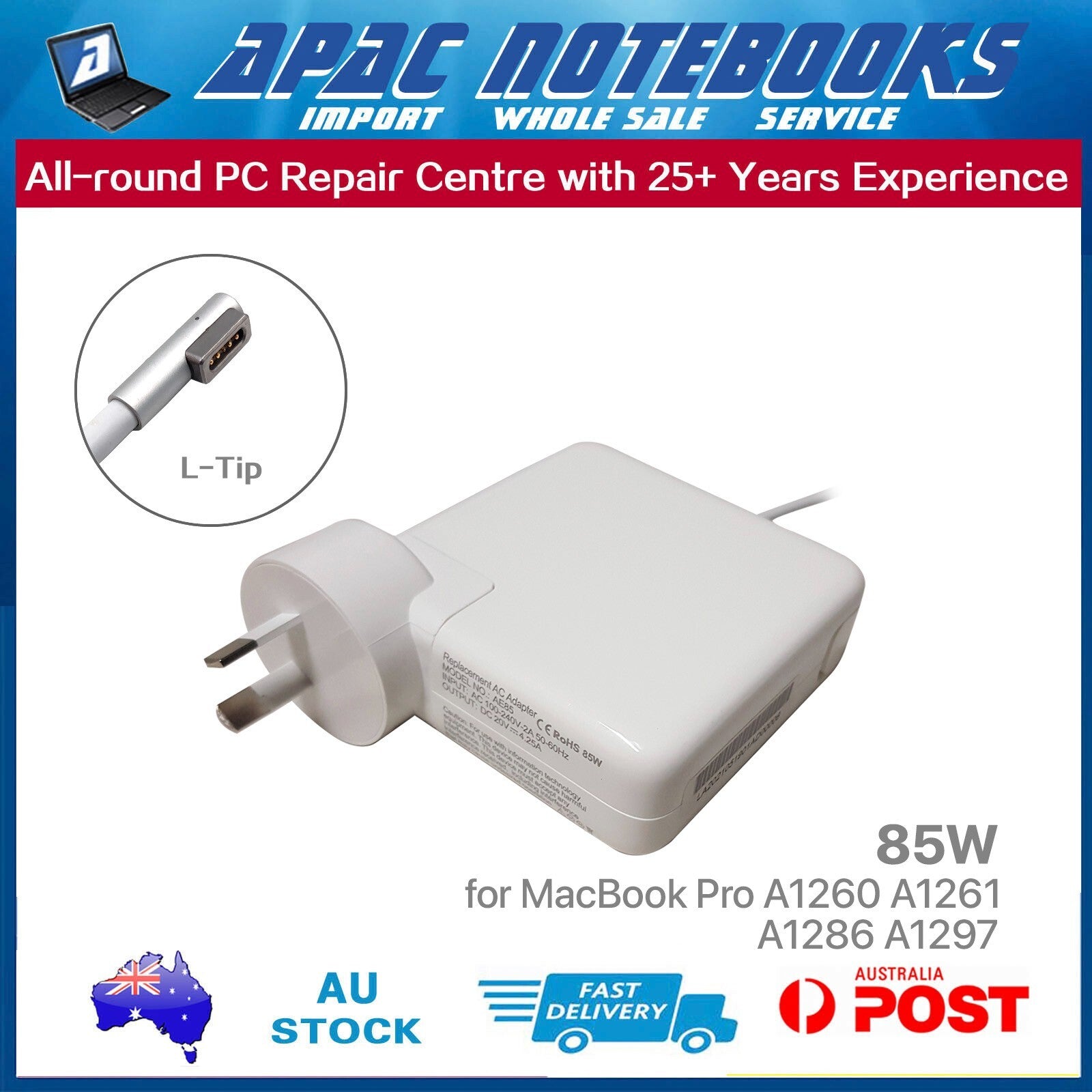 85W Charger for MacBook Pro 15" A1260 Early 2008 MacBookPro4,1 A1343