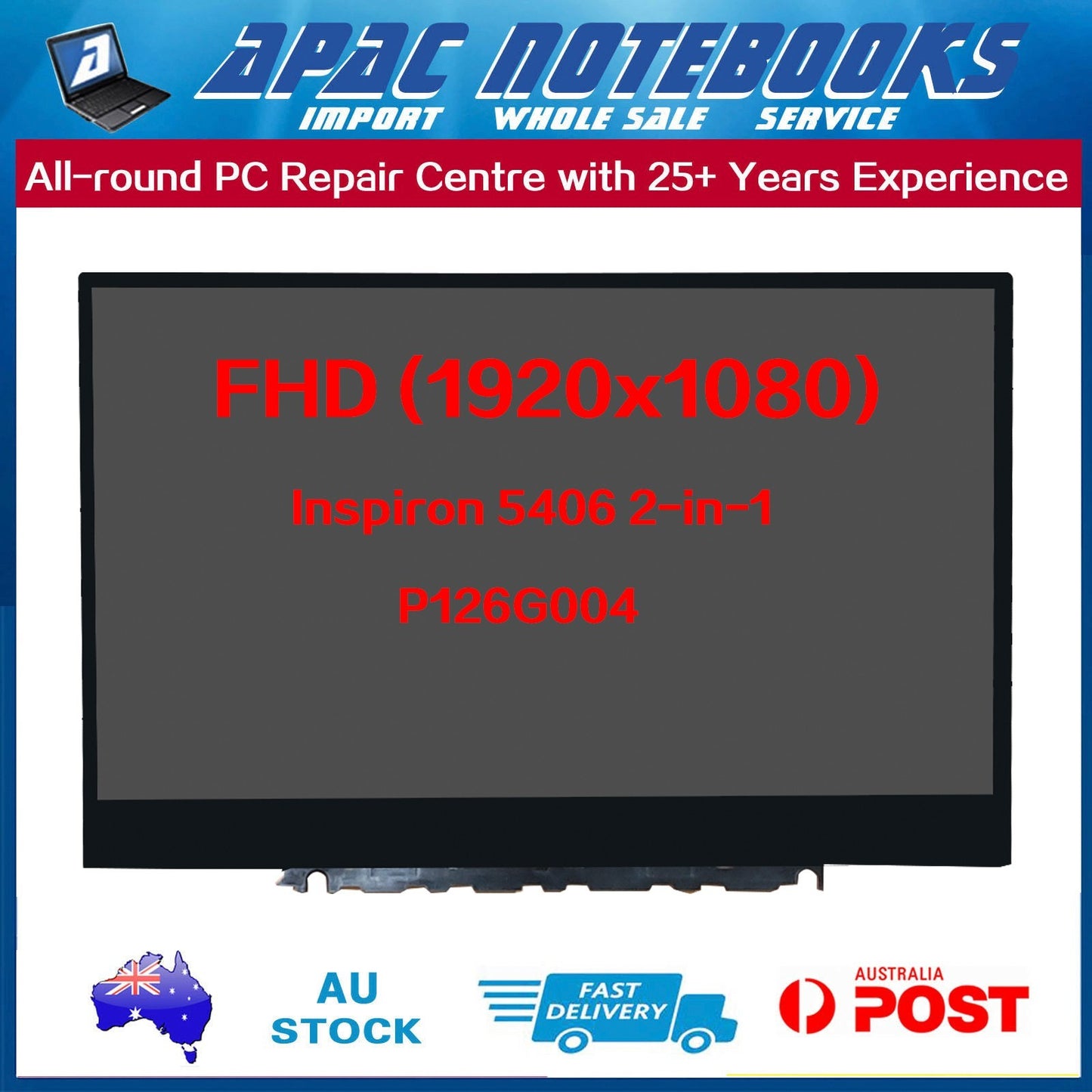 14.0" FHD LCD Touch Screen Assembly Dell Inspiron 5406 2-in-1 P126G004