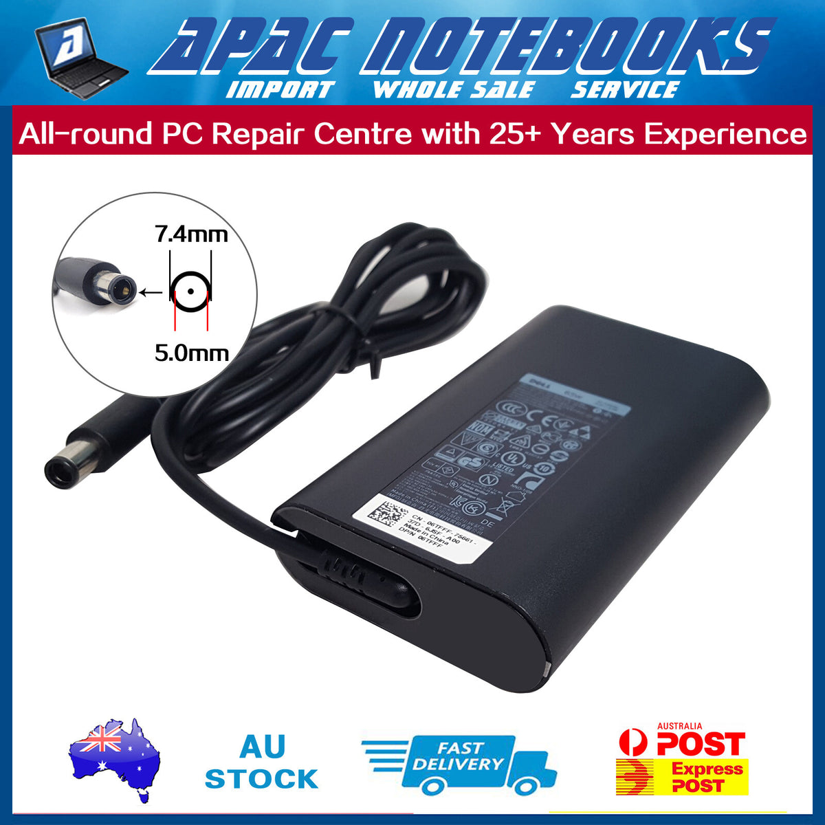 P110f Genuine Charger for Latitude 5320 7320 7420 7520 P138G P133G P135G P11 ...