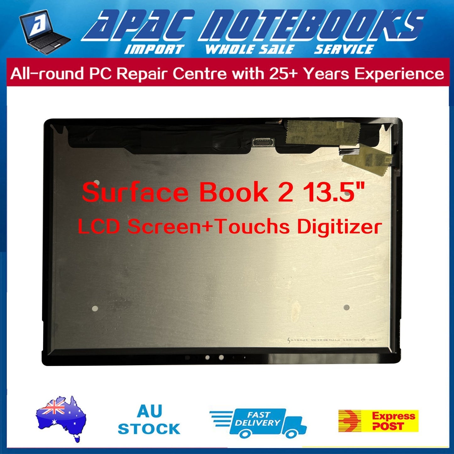 13.5" LED Touch Screen Digitizer Assembly Microsoft Surface Book 2 1793 1832