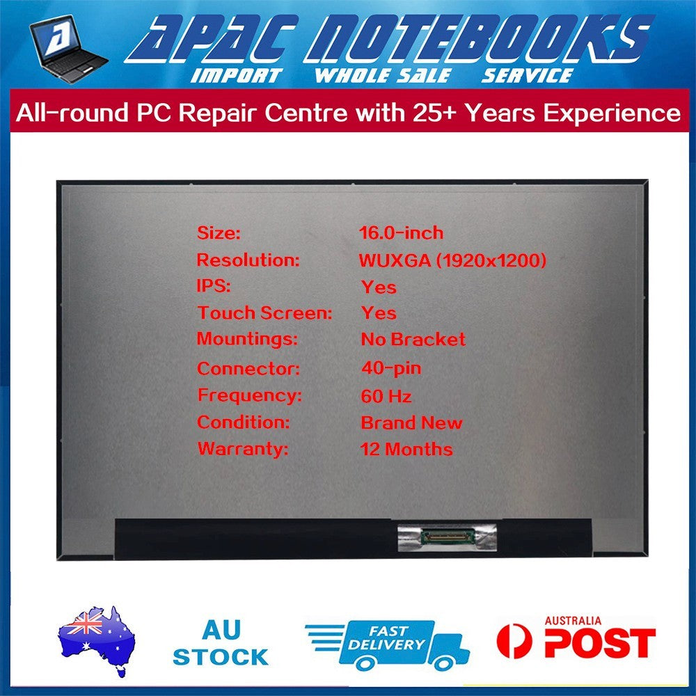 16.0" WUXGA 1920x1200 TouchScreen N160JCN-EEK H/W:C1 for HP