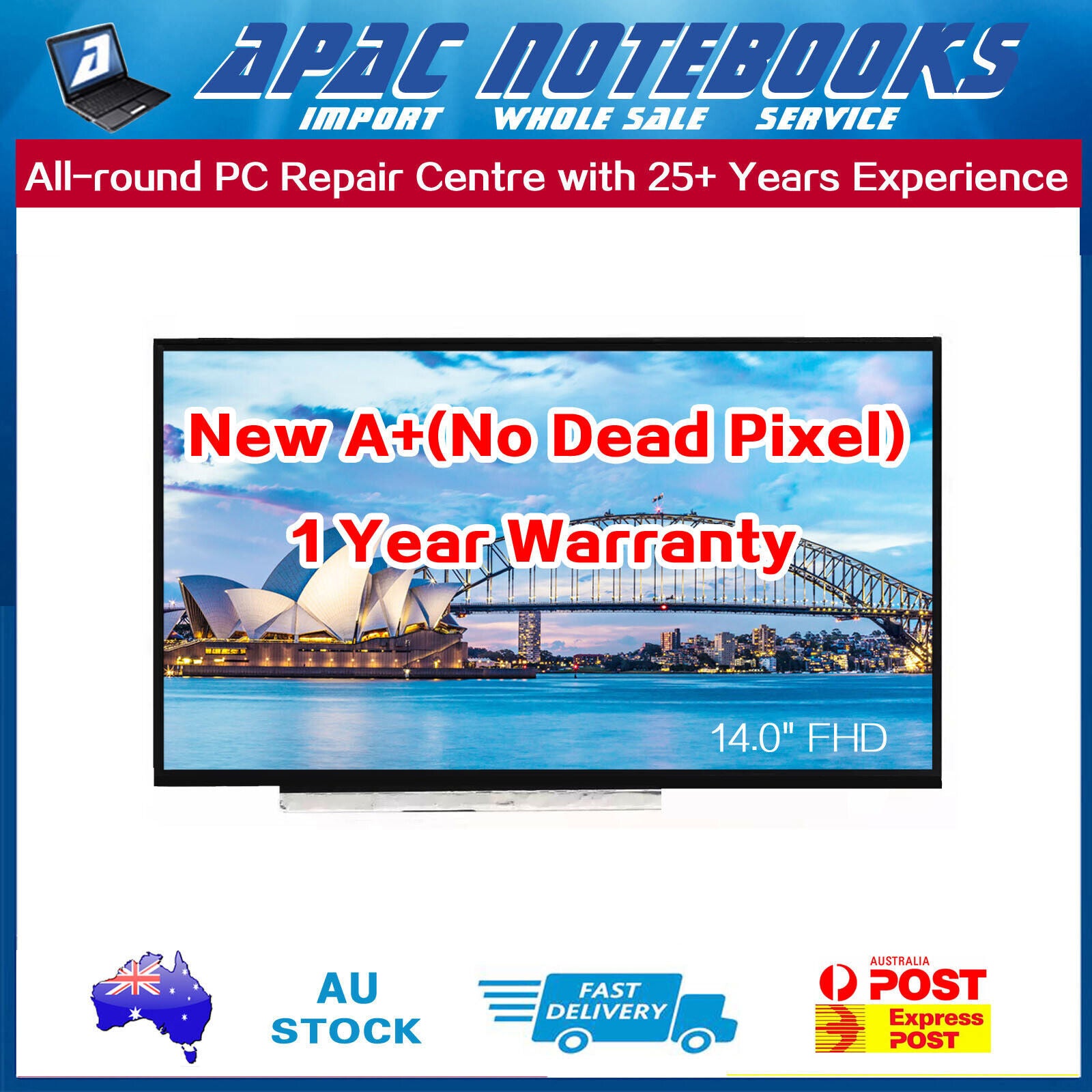 14.0"FHD 40Pin No Bracket LED Touch Screen B140HAK02.3 H/W:0A 01ER483