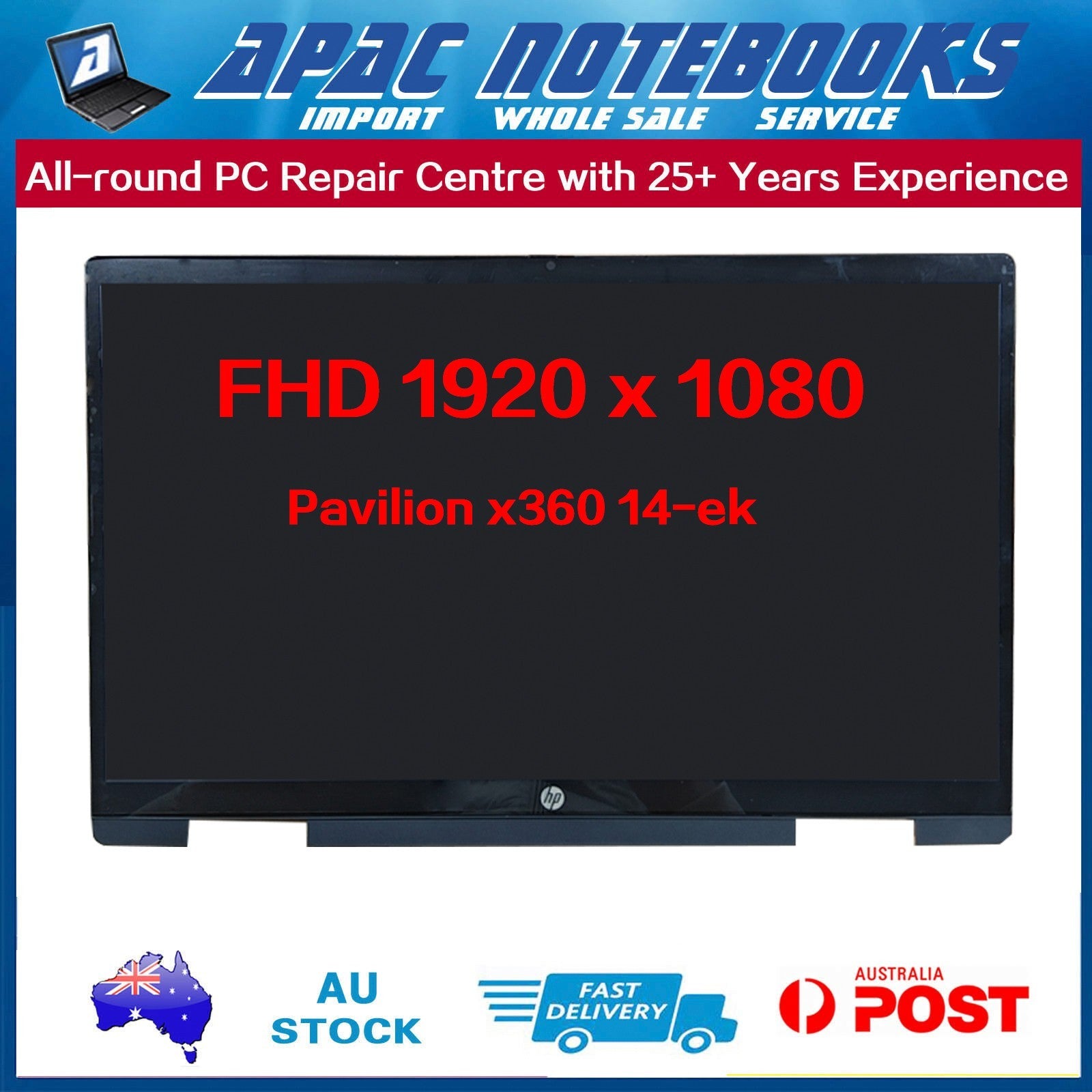 14.0" FHD LCD Touch Screen Assembly HP Pavilion x360 14-ek1076tu 14-ek1227tu