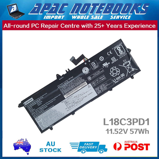 Genuine Lenovo Battery L18C3PD1 L18C3PD2 L18L3PD1 L18M3PD1 L18M3PD2 11.52V 57Wh