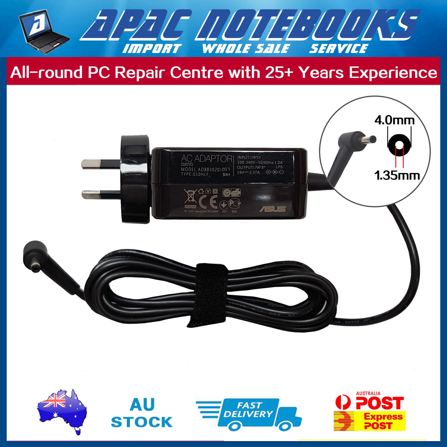 Genuine 45W AC Adapter Charger ASUS ZenBook 14 UX430 UX430U UX430UA UX430UAR