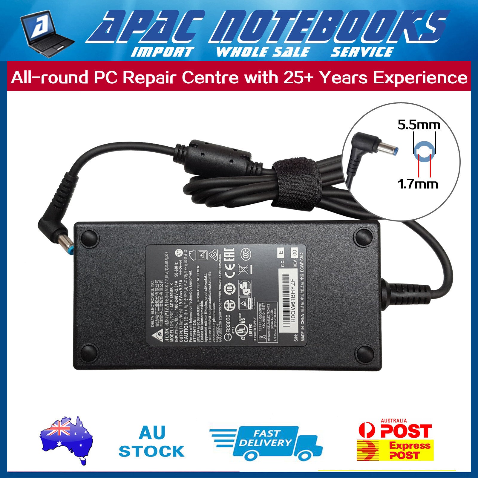 Genuine Acer Charger Nitro 5 AN515-31 AN515-41 AN515-41-F3K8 AN515-42 180W 19.5V