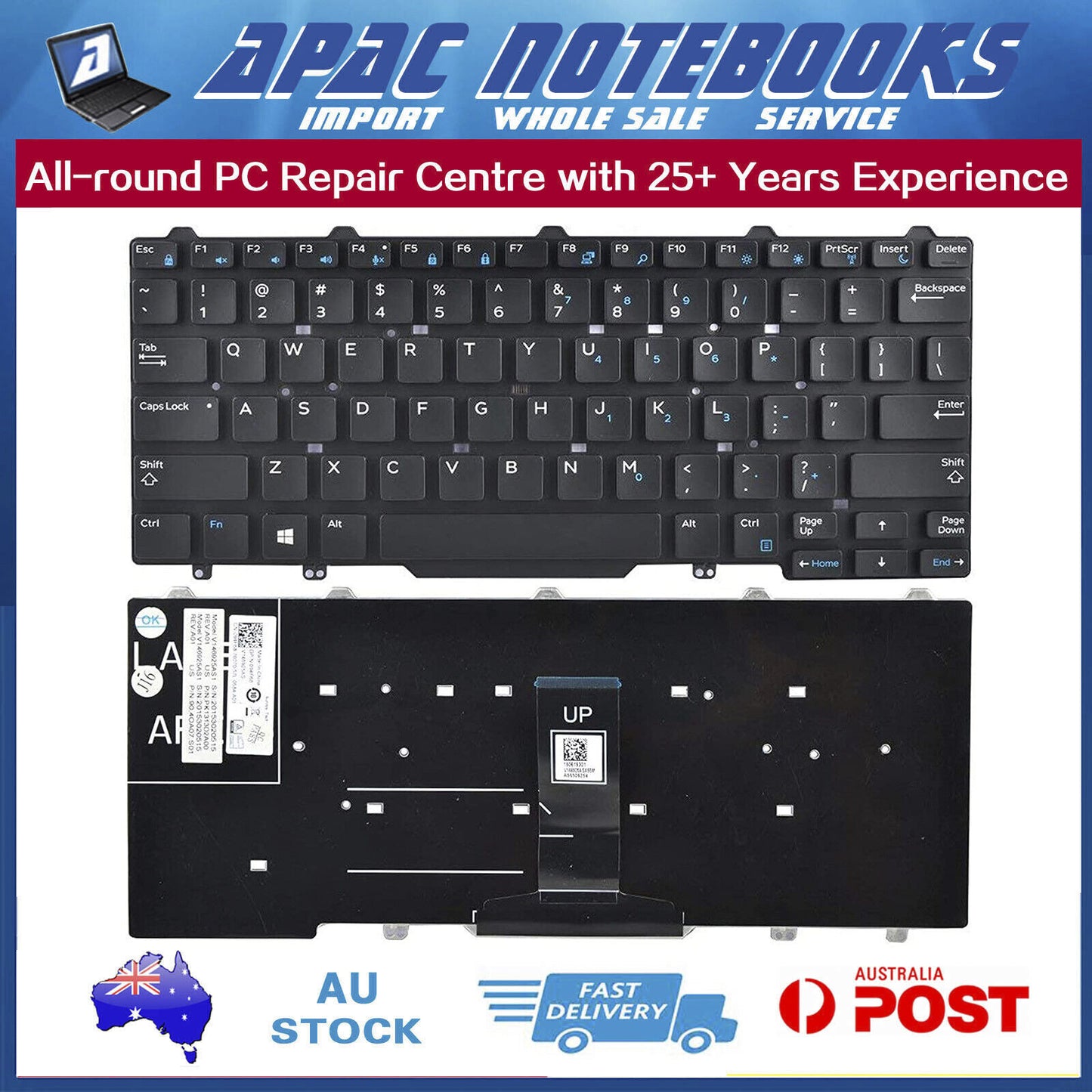 Genuine Keyboard Without trackpoint Frame For Dell Latitude 7480