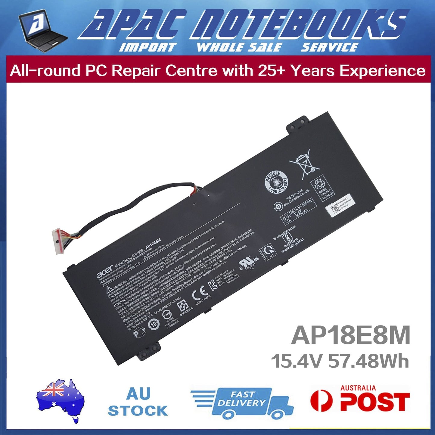 Genuine Acer Battery Aspire 7 A715-51 A715-74 A715-74G Nitro 7 AN715-51 AN715-52