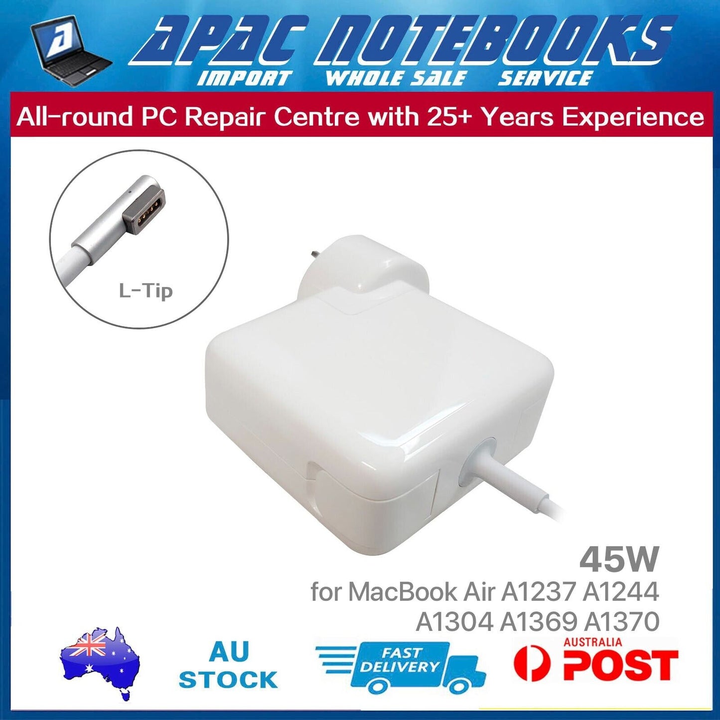 45W Charger for MacBook Air 11" A1370 Mid 2011 MacBookAir4,1 A1374