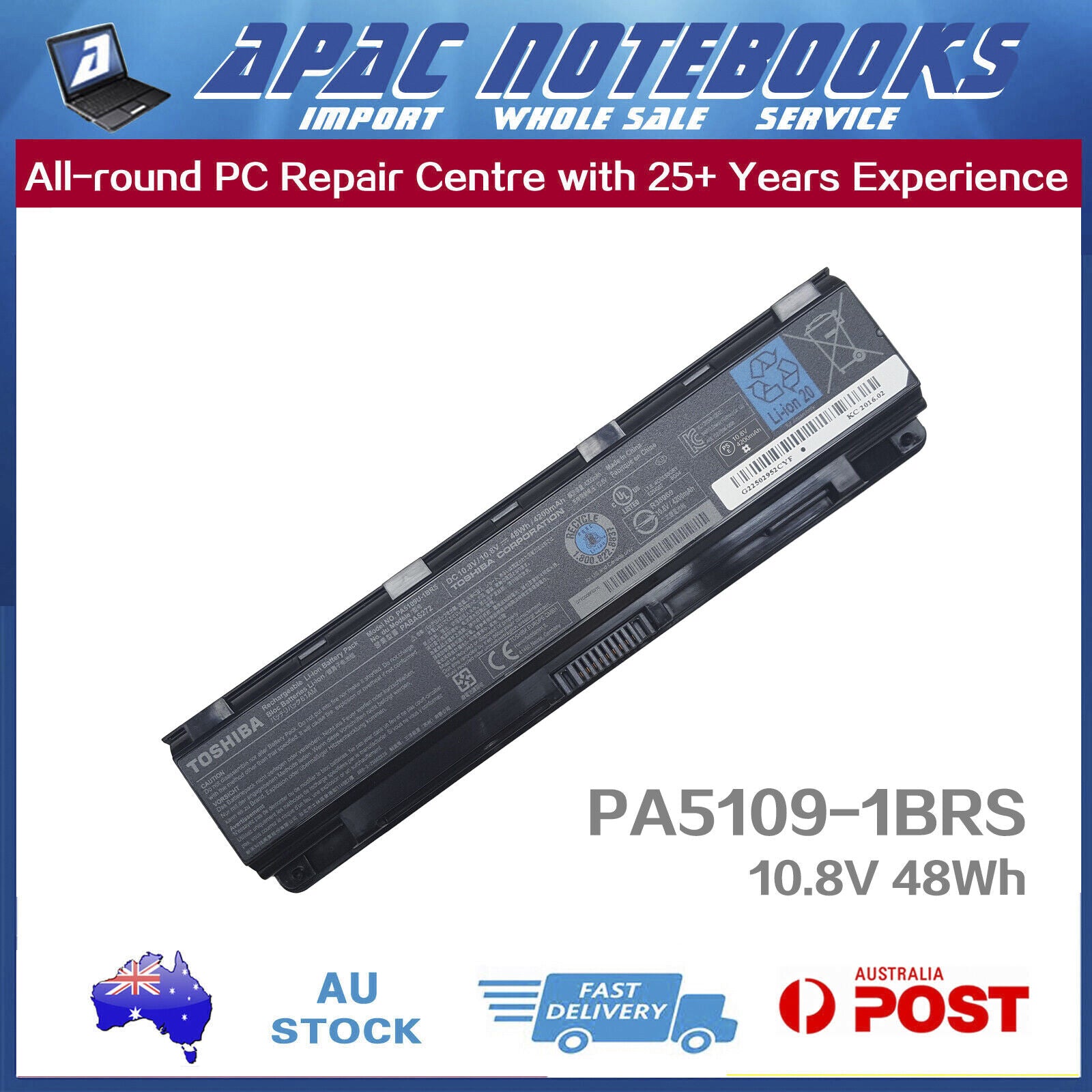 Genuine Toshiba Battery Satellite/Pro C40-A C40t-A C40D-A C40Dt-A C45-A C45Dt-A