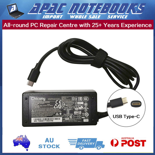 45W USB Type-C AC Adpater Charger for Dell Chromebook 11 3100 13 3380 14 3400