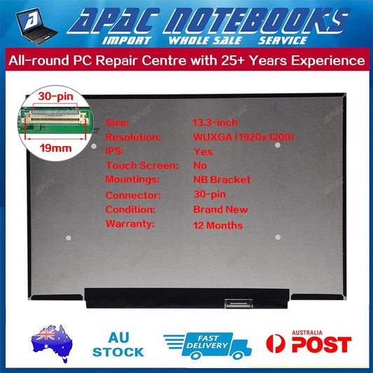 13.3" 1920x1200 LED Screen MND307QS3-1 TL133VDMP01-00 B133UAN06.0 NV133WUM-N6D