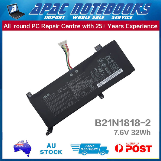 Genuine ASUS Battery B21N1818 C21N1818 Vivobook 14 M412 X412 S14 S412 7.6V 32Wh