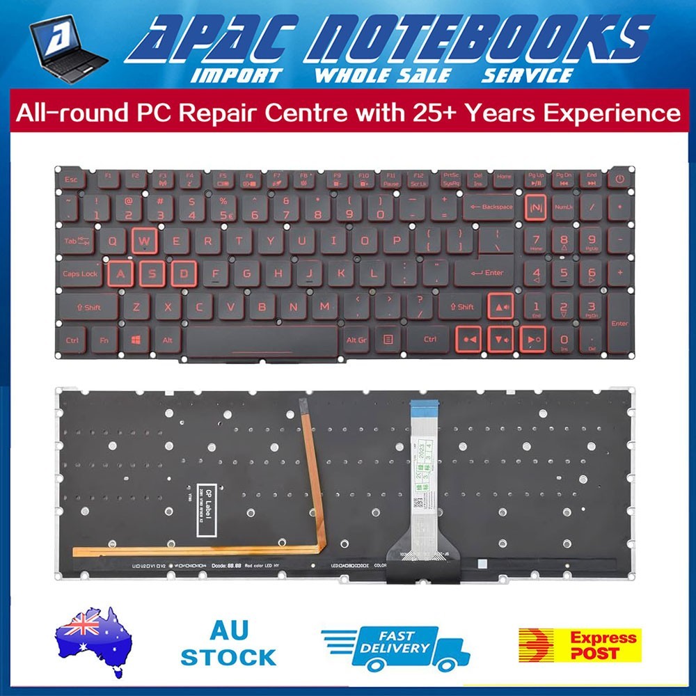 RED Backlit Keyboard for Acer Nitro 5 AN515-56  AN515-57 N22C1 N20C1