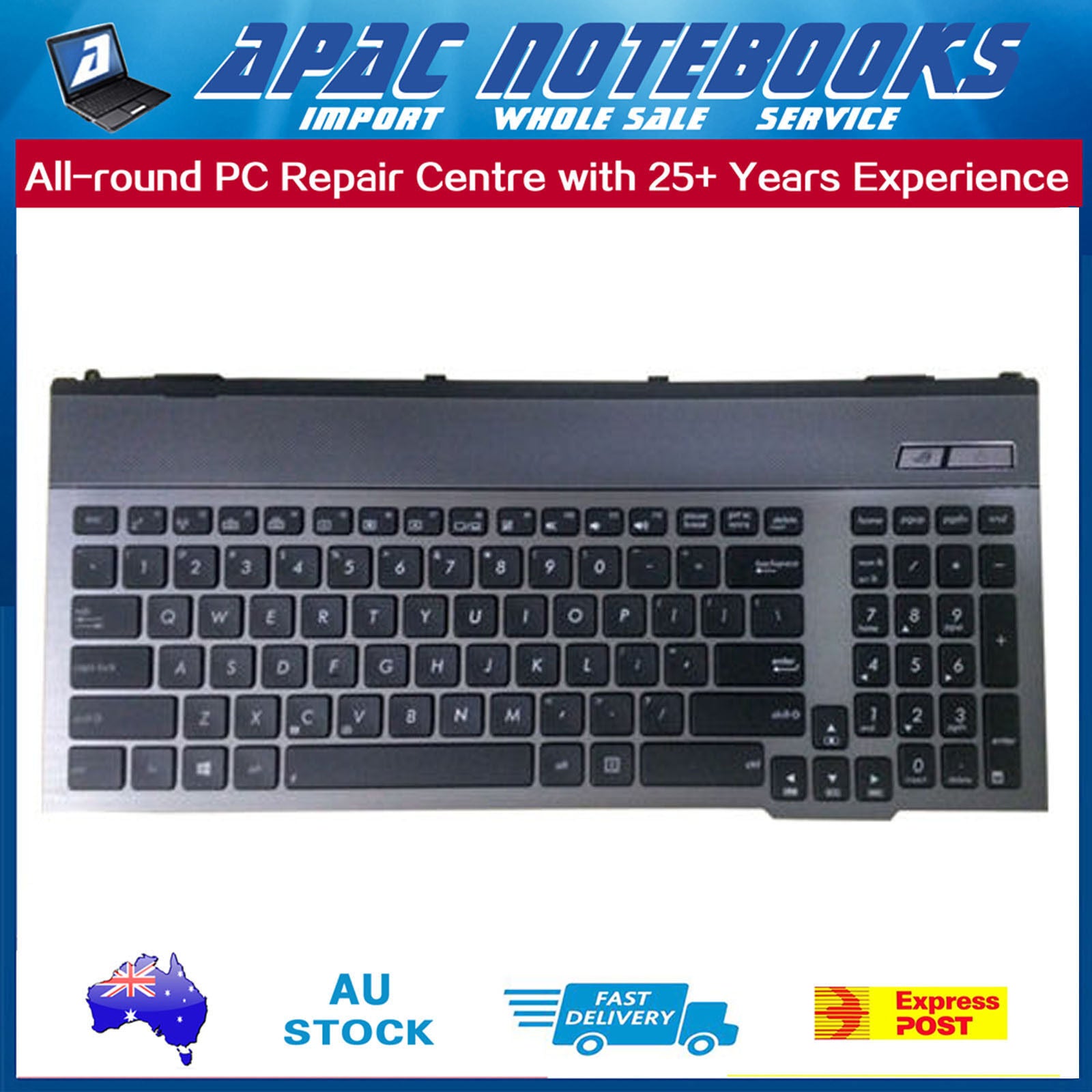 Genuine Keyboard Blacklit with frame for ASUS G57 G57V G57VW