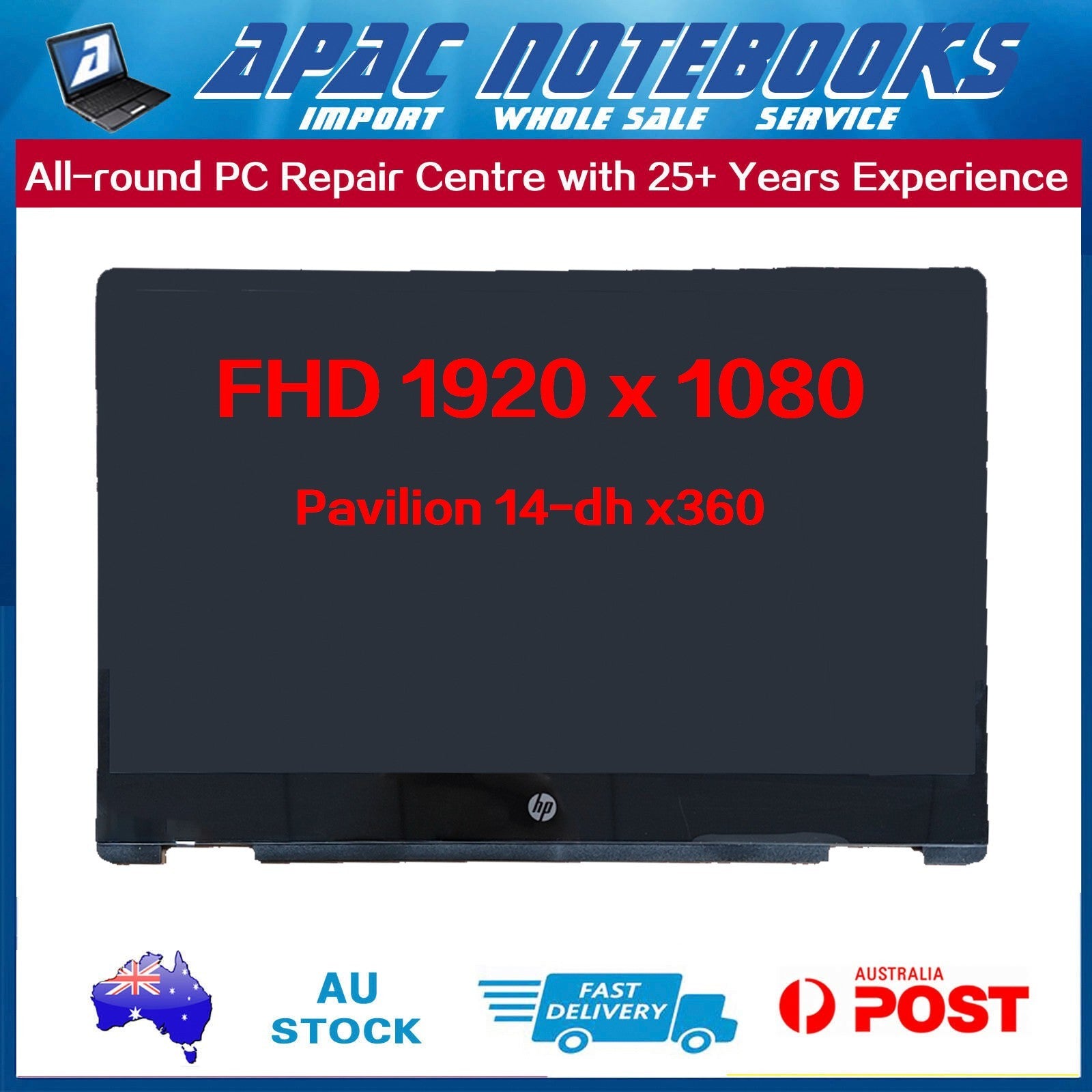 14.0" LCD Touch Screen Assembly HP Pavilion 14-dh1001tu 14-dh1010tu 14-dh1086tu