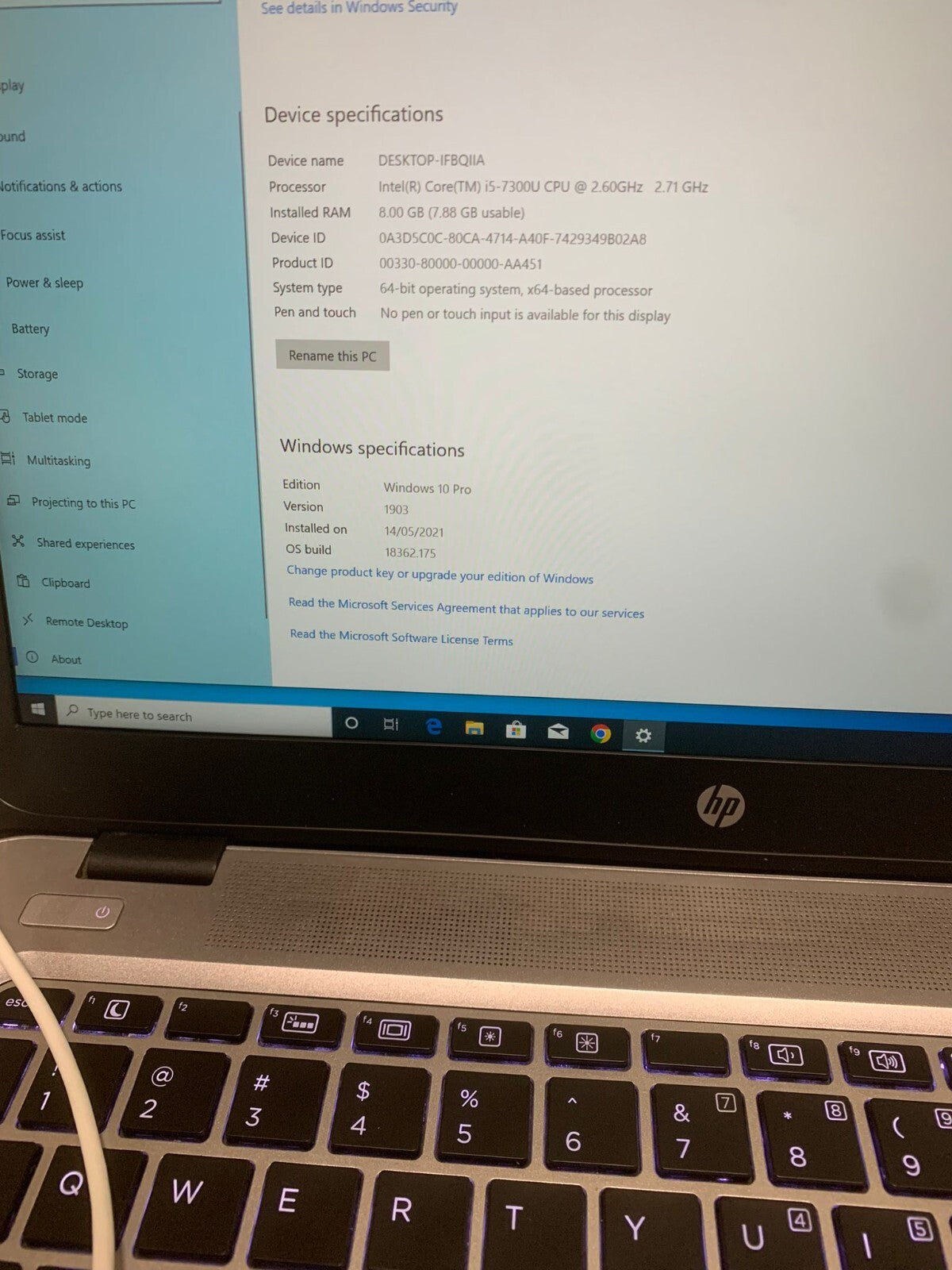 HP Elitebook 840 G4 14" Quad HD i5-7th 8GB RAM 240GB SSD Windows 11 Pro