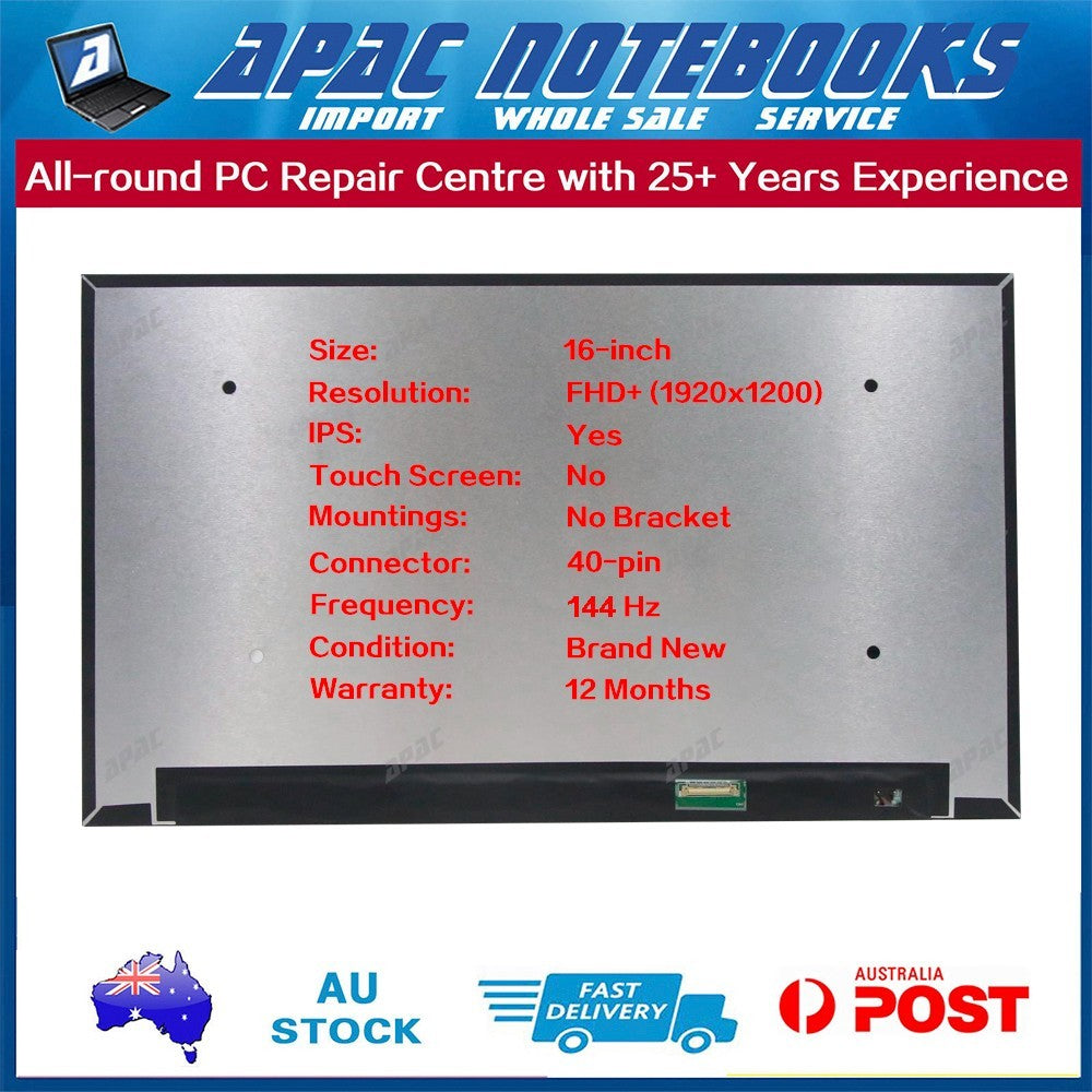 16.0" 1920x1200 144Hz LED Screen NV160WUM-NX1 B160UAN08.1 MNG007QX2-1