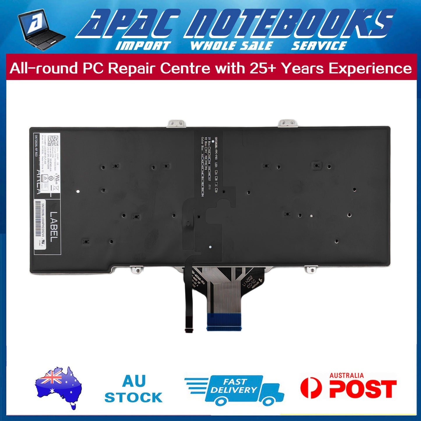 Backlit Keyboard for Dell Latitude 5400 5401 5410 5411 7400 RN86F (not for 2in1)