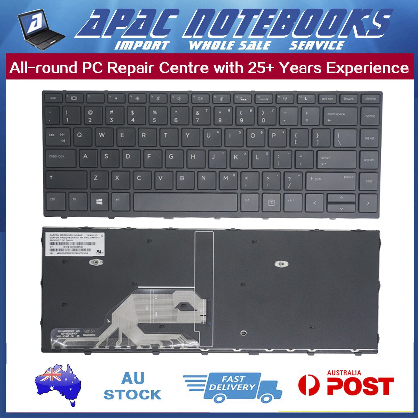 Genuine Keyboard With Frame For HP Probook 430 G5 440 G5 445 G5