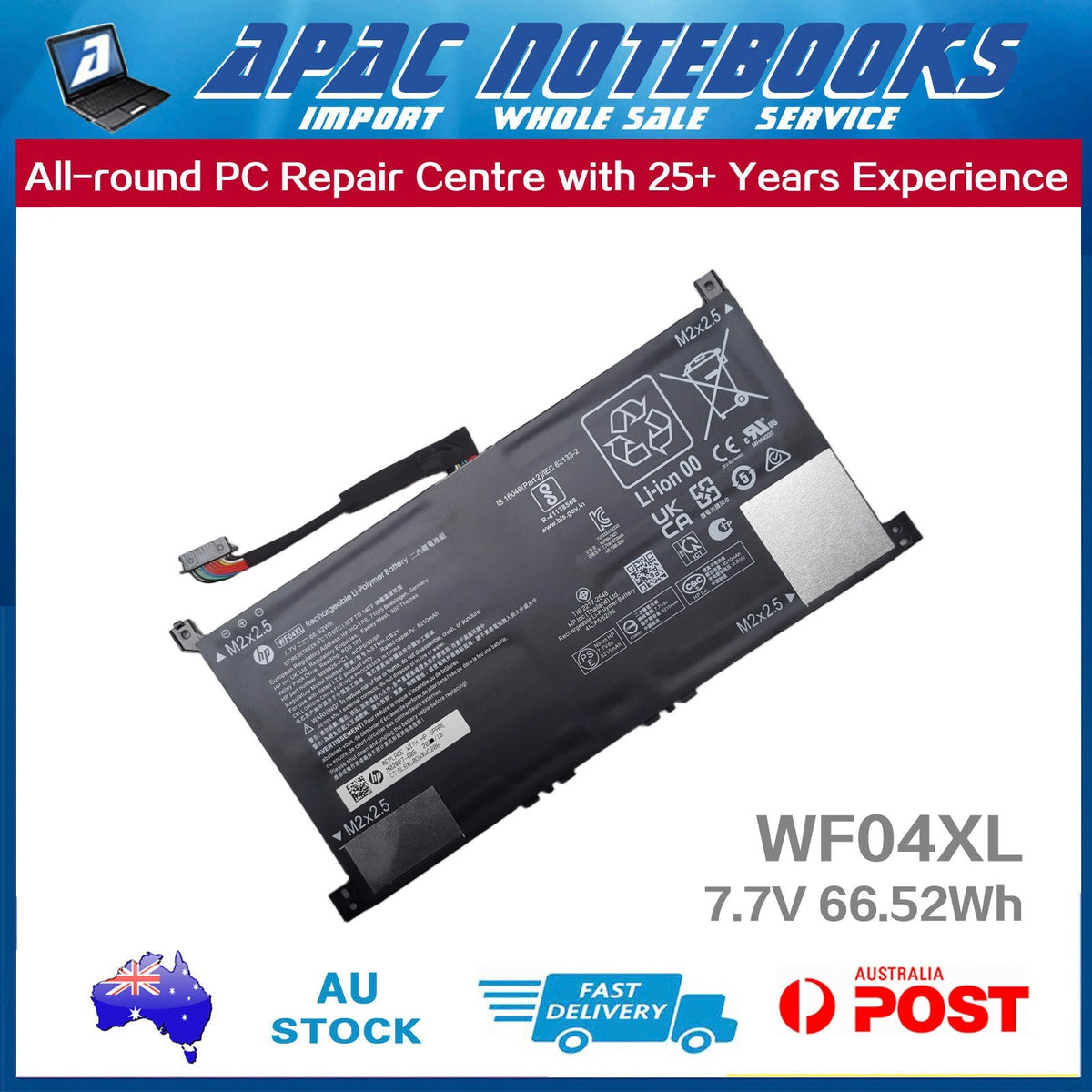 Genuine WF04XL Battery HP HSTNN-OB2Y N89926-1D1 -AC1 N90073-005 TPN-IB0O 66.52Wh