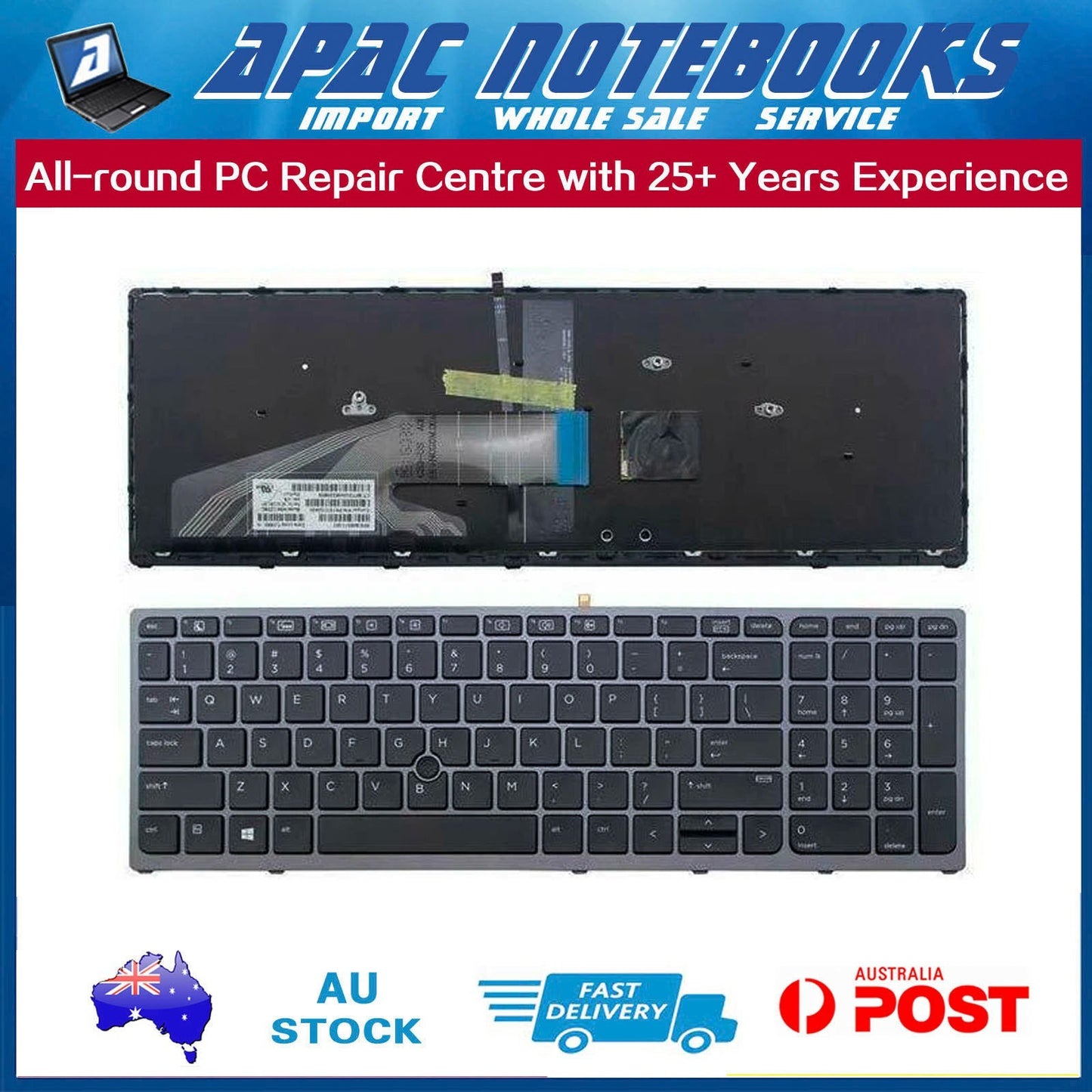 Backlit Keyboard for HP ZBook 15 G3 G4 ZBook 17 G3 G4