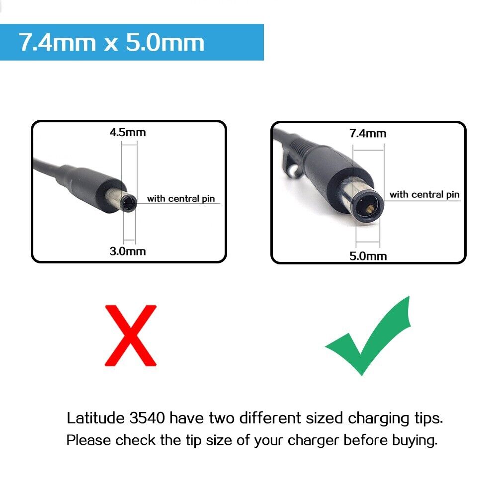 Genuine 65W AC Adapter Charger Latitude 3540 3550 3558 3560 3570