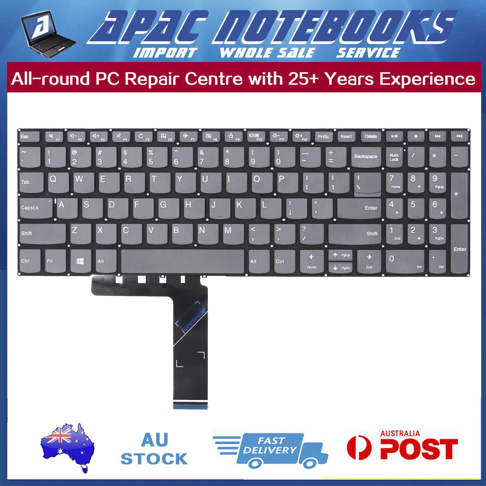 Genuine keyboard without backlit for Lenovo Ideapad S340-15IIL 330s-15ikb